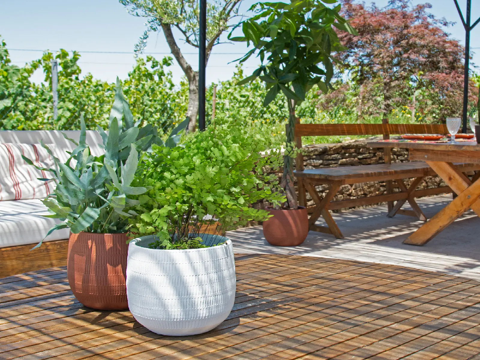 Květináč AURA, 29cm, keramika, hnědá|TERRACOTTA|Artevasi