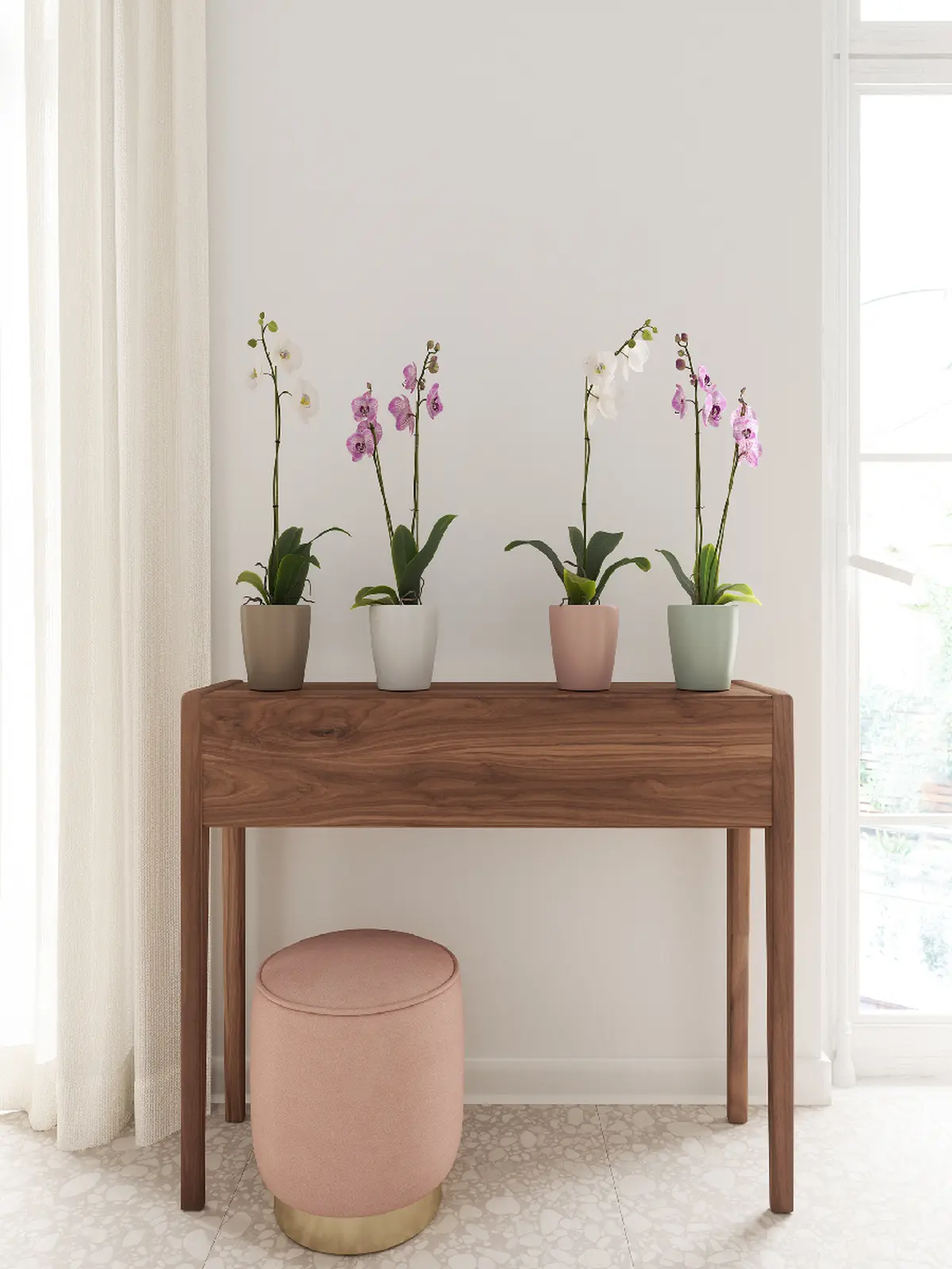 Květináč THALIA, na orchidej, 14cm, keramika, růžová|PINK|Artevasi