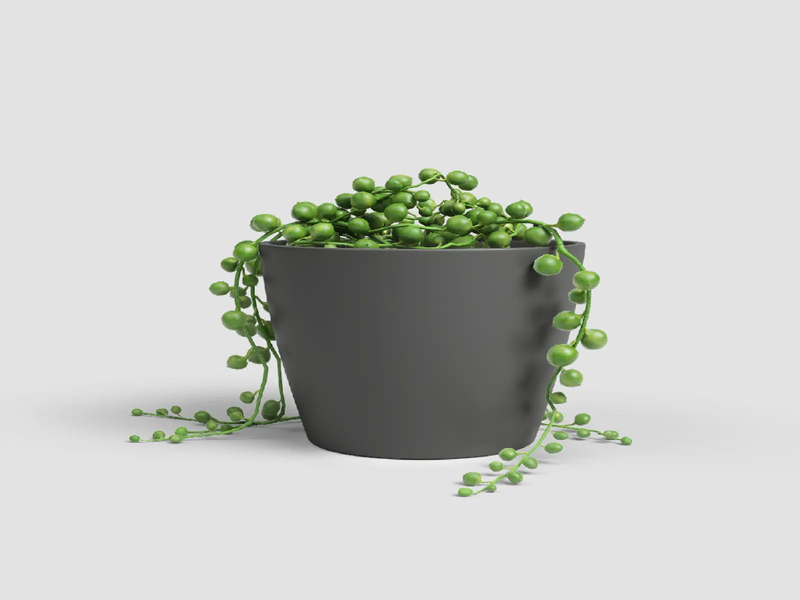 Květináč NÚBIA, 22cm, keramika, tm.šedá|ANTHRACITE|Artevasi