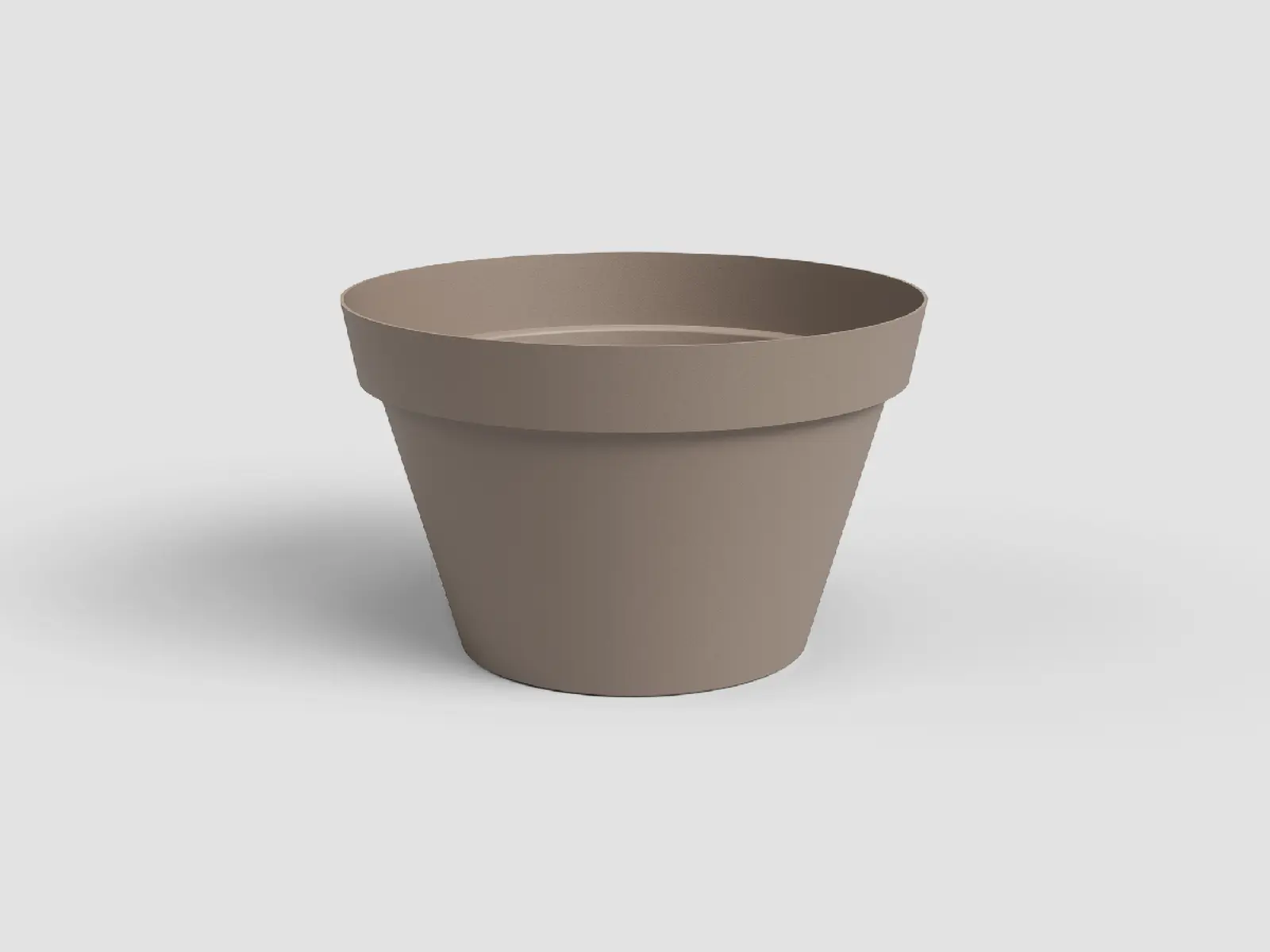 Květináč CAPRI, 40cm, plast, šedá|MATTE TAUPE|Artevasi
