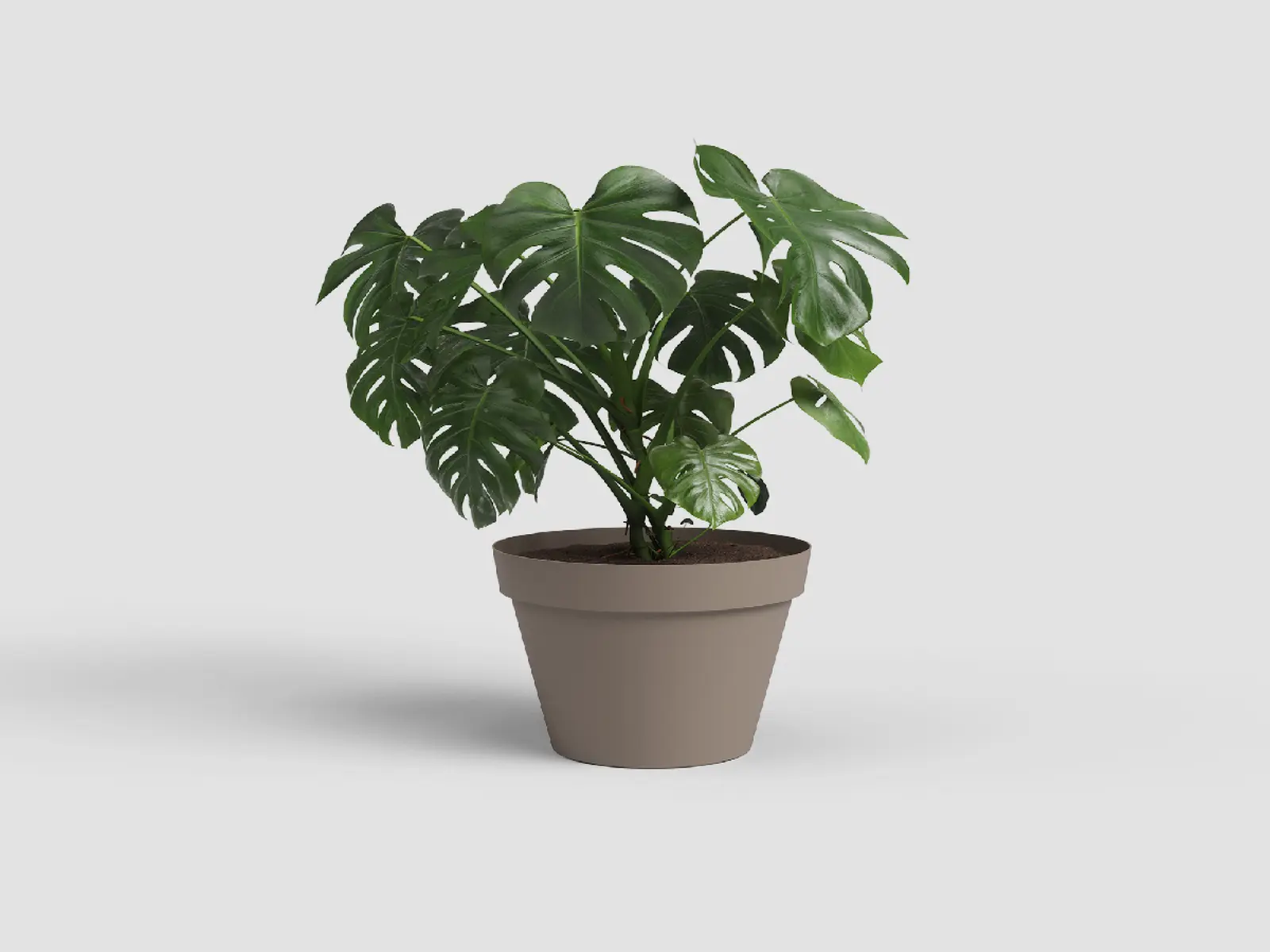 Květináč CAPRI, 40cm, plast, šedá|MATTE TAUPE|Artevasi
