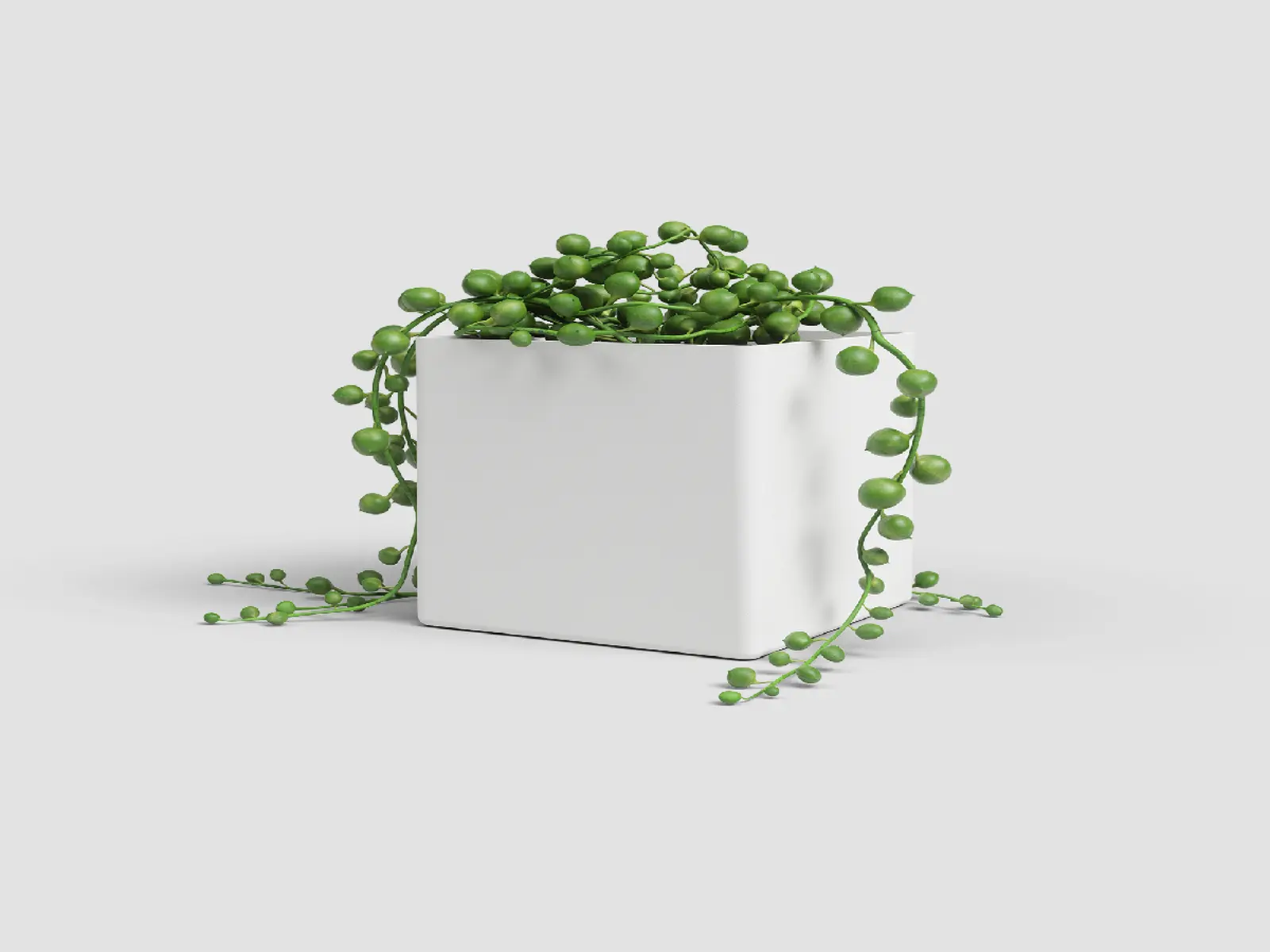 Květináč OSLO, čtvercový, 14cm, plast, bílá|WHITE|Artevasi