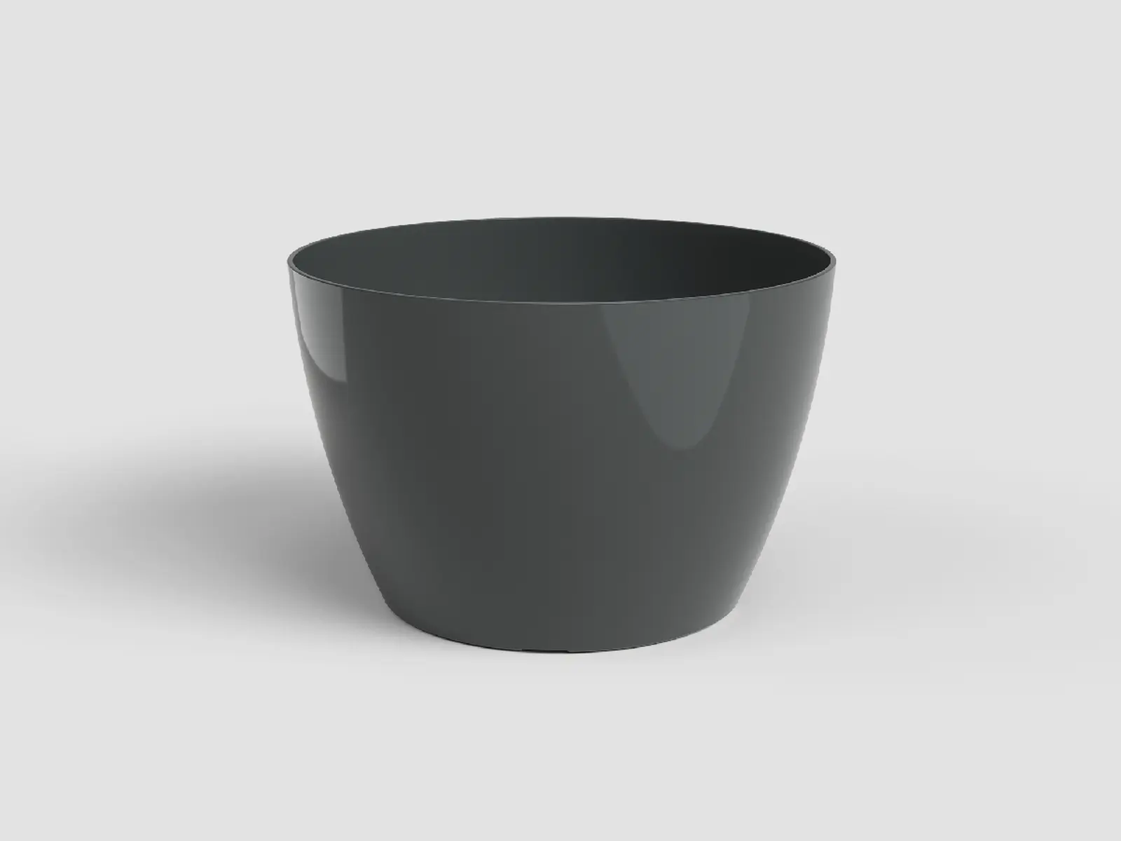 Květináč SAN REMO, 14cm, plast, tm.šedá|ANTHRACITE|Artevasi