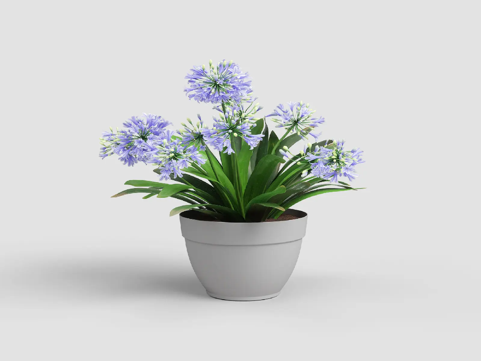 Květináč CAPRI, 25cm, plast, sv.šedá|LIGHT GREY|Artevasi