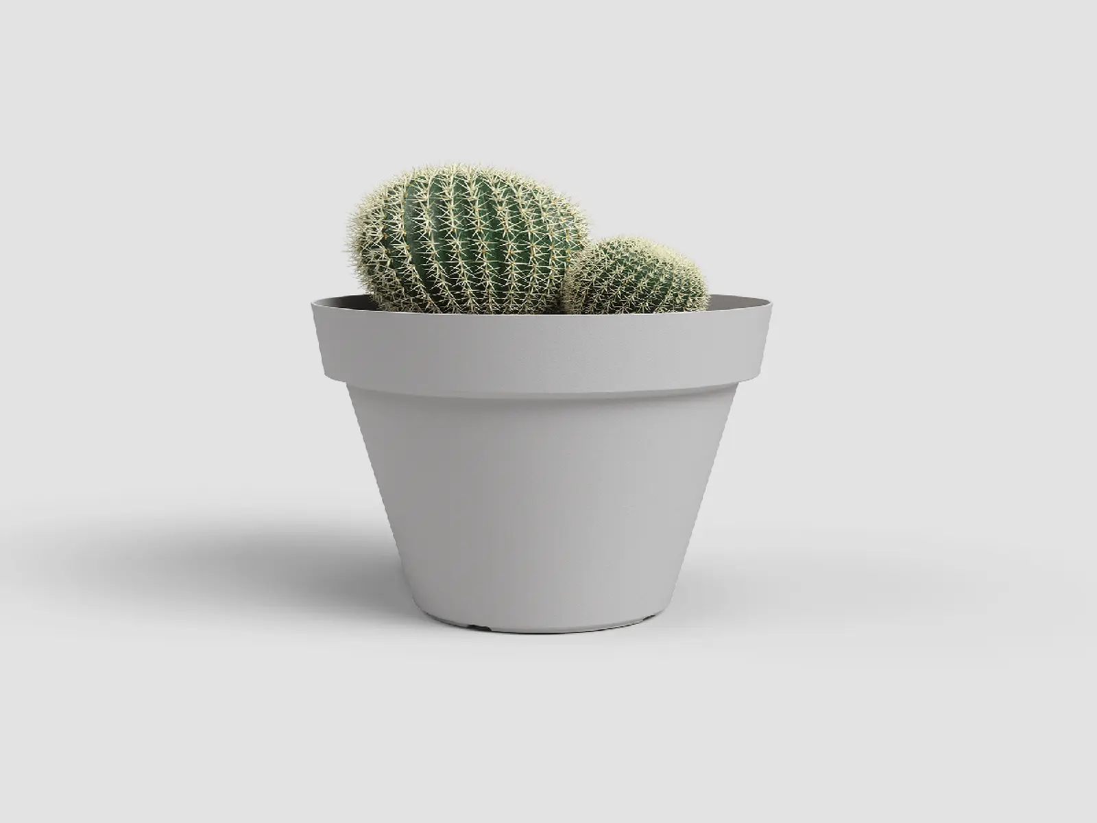 Květináč CAPRI, 18cm, plast, sv.šedá|LIGHT GREY|Artevasi