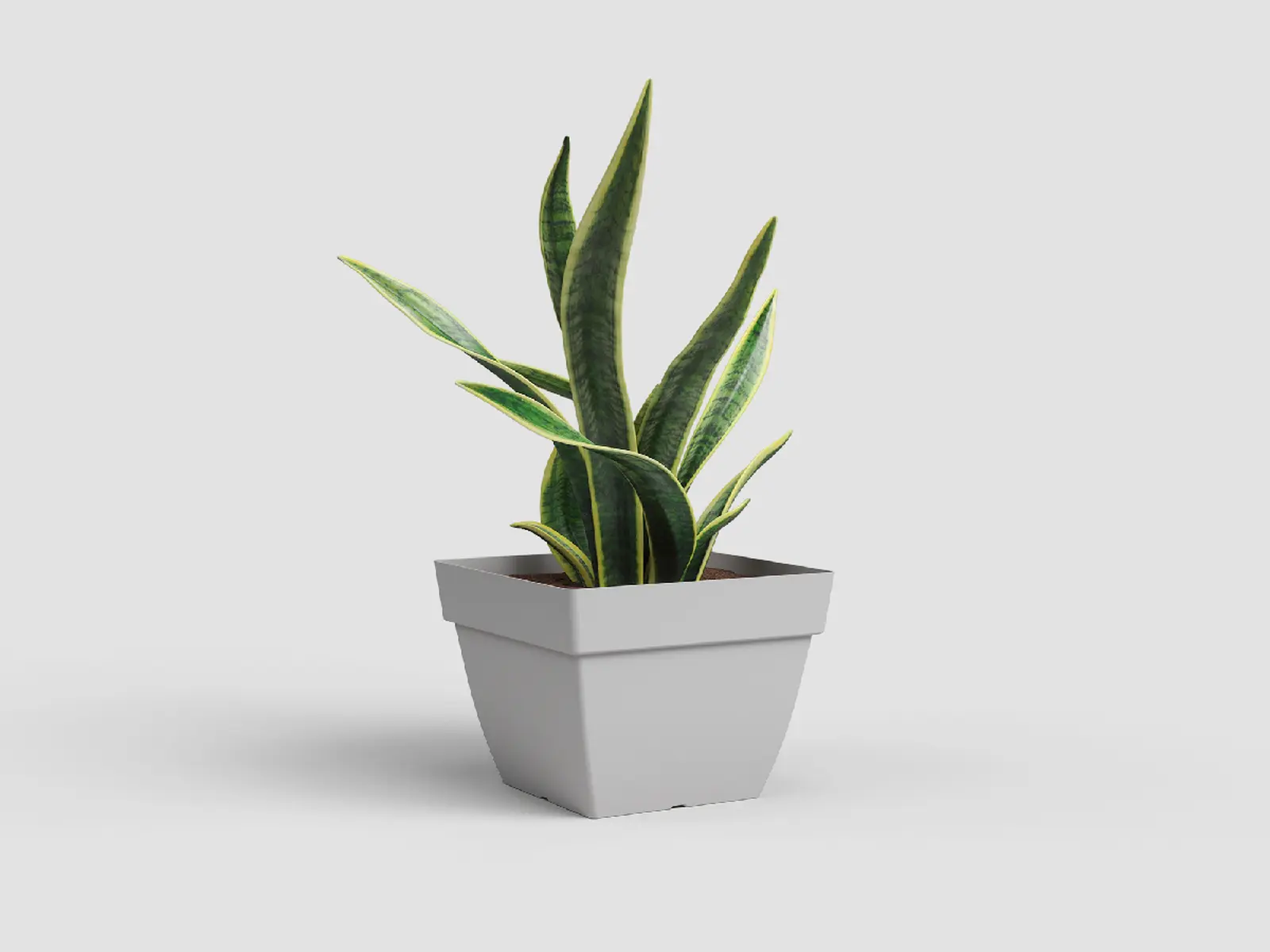 Květináč CAPRI, čtvercový, 45cm, plast, sv.šedá|LIGHT GREY|Artevasi
