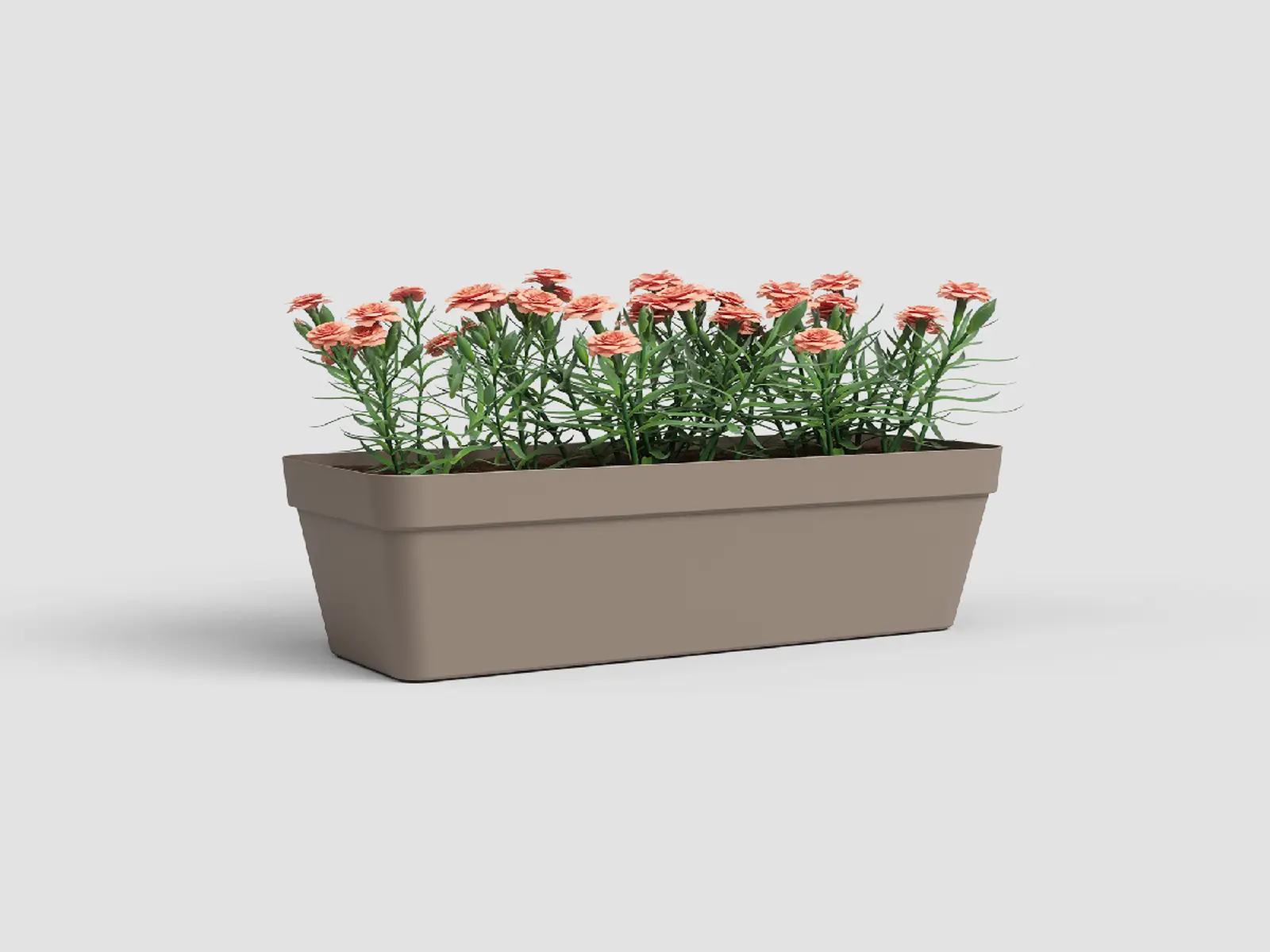 Truhlík CAPRI, se zásob. na vodu, 50cm, plast, šedá|MATTE TAUPE|Artevasi