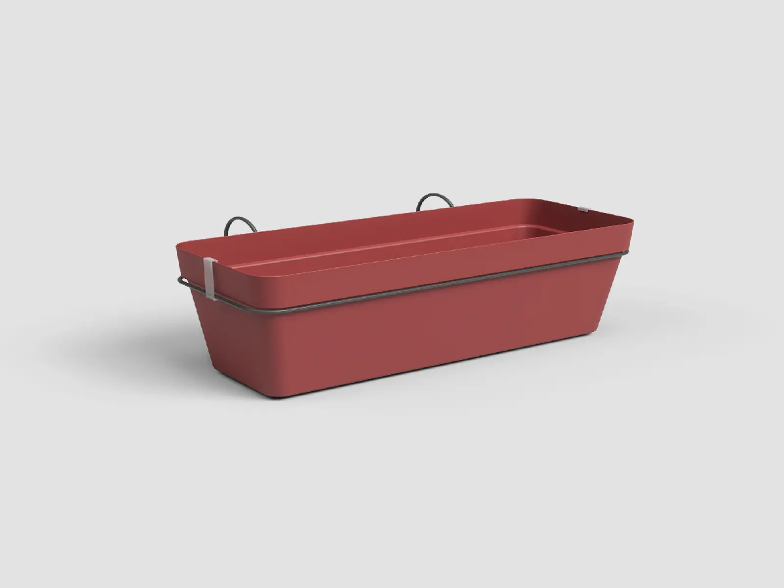 Truhlík CAPRI, závěsný, se zásob. na vodu, 50cm, plast, červená|DARK RED|Artevasi