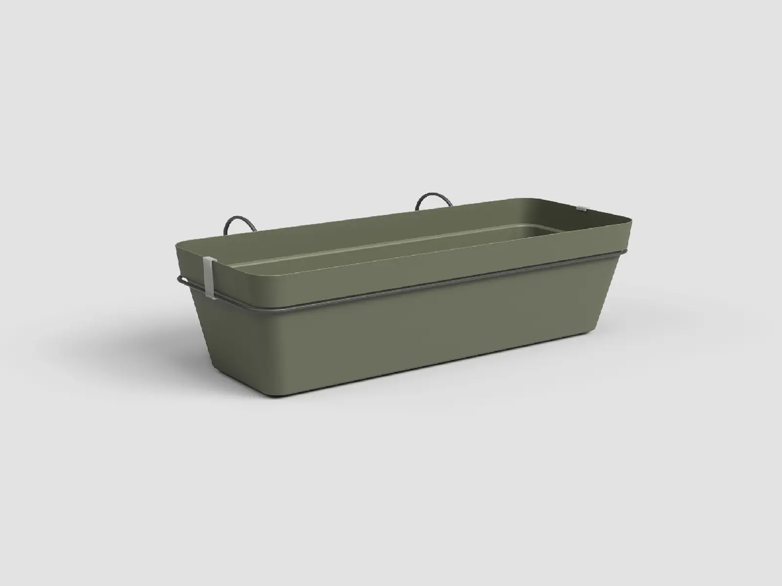 Truhlík CAPRI, závěsný, se zásob. na vodu, 50cm, plast, zelená|DRY GREEN|Artevasi