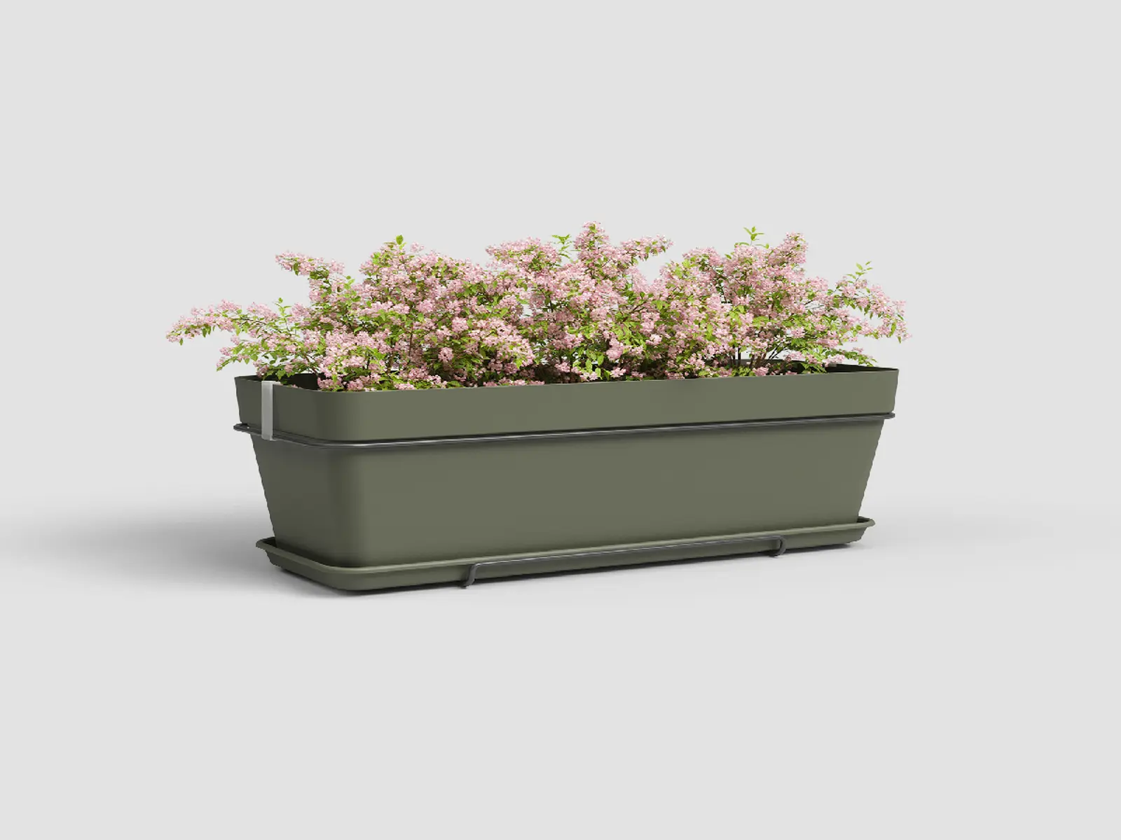 Truhlík CAPRI, závěsný, balkonový, 50cm, plast, zelená|DRY GREEN|Artevasi