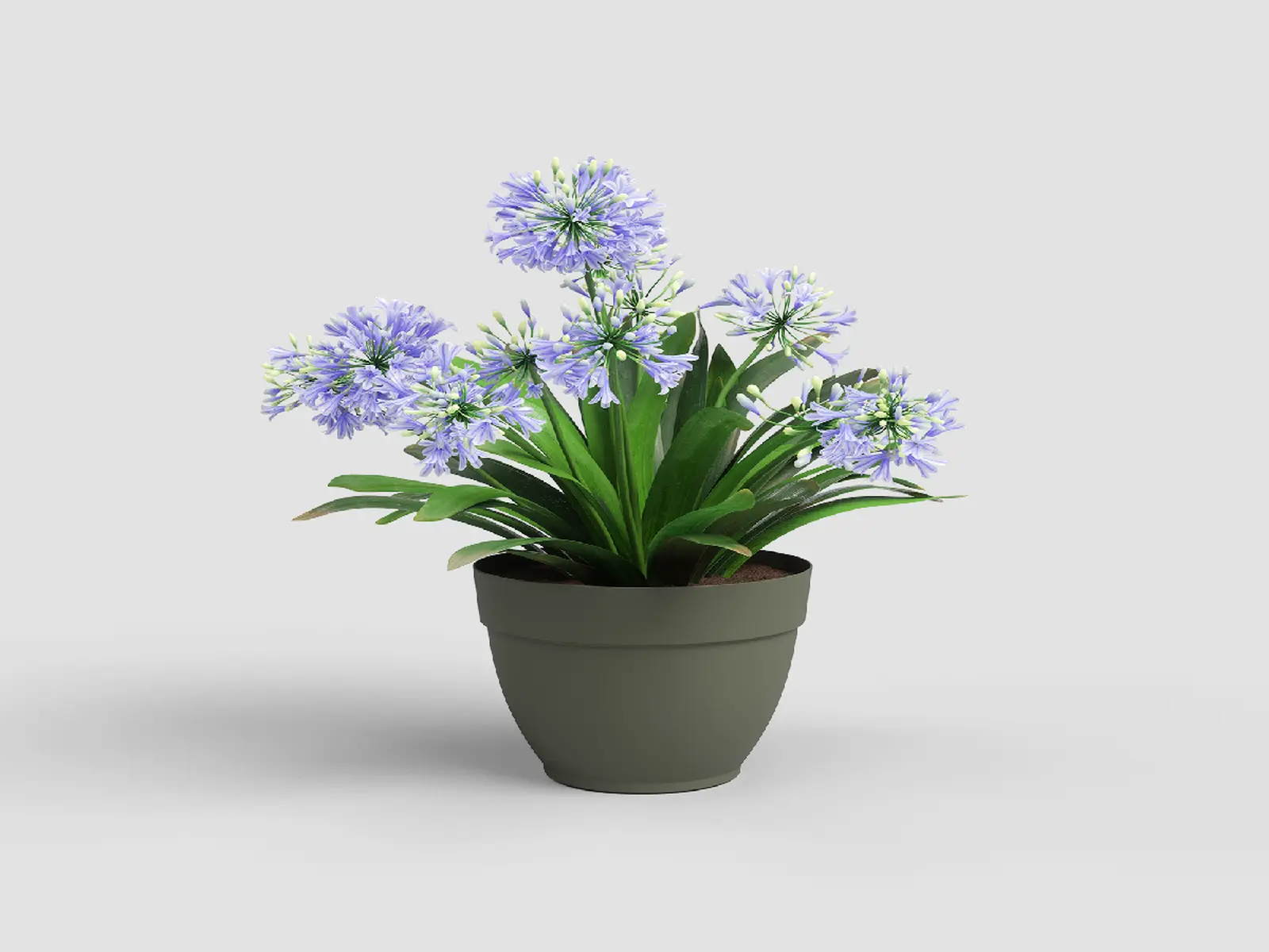 Květináč CAPRI, 35cm, plast, zelená|DRY GREEN|Artevasi