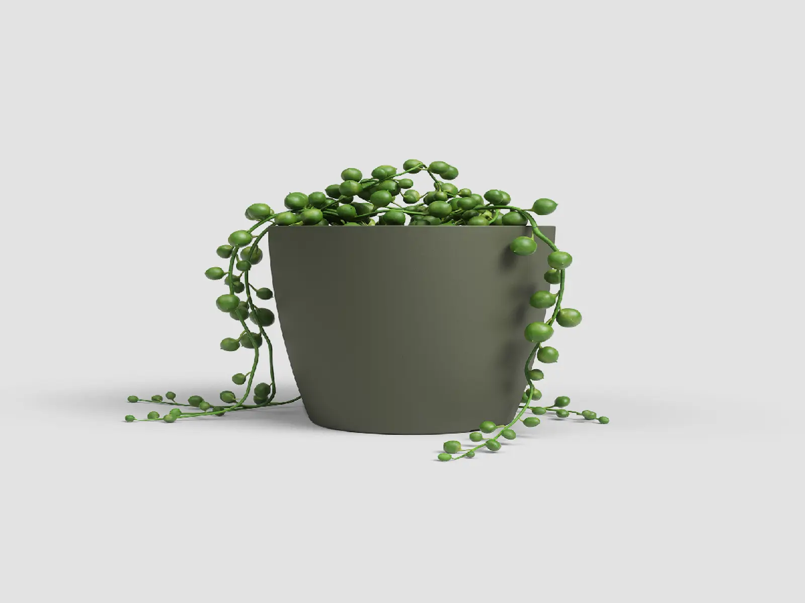 Květináč SAN REMO, 8cm, plast, zelená|DRY GREEN|Artevasi