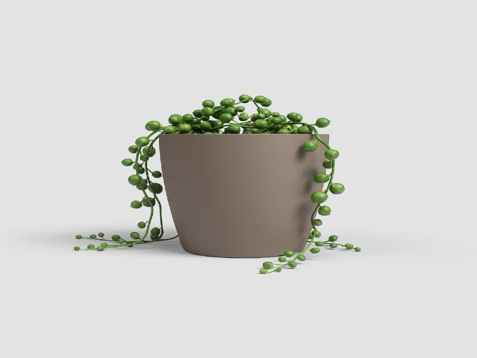 Květináč SAN REMO, 9cm, plast, šedá|MATTE TAUPE|Artevasi