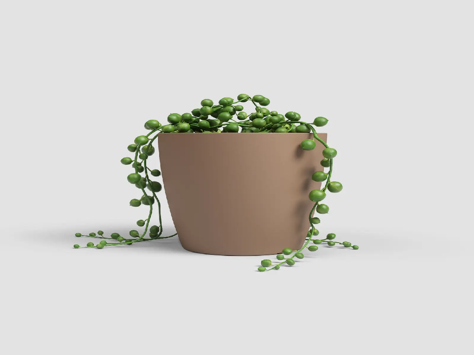 Květináč SAN REMO, 9cm, plast, tm.béžová (DOPRODEJ)|DARK BEIGE (DOPRODEJ)|Artevasi