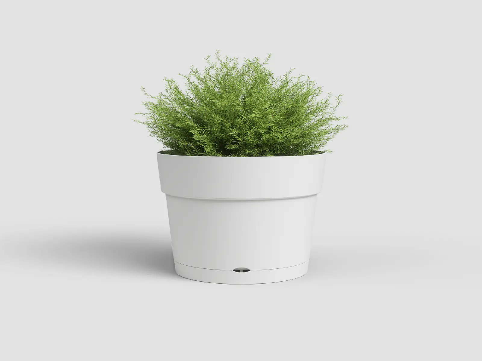 Květináč CAPRI, se zásob. na vodu, 40cm, plast, bílá|WHITE|Artevasi