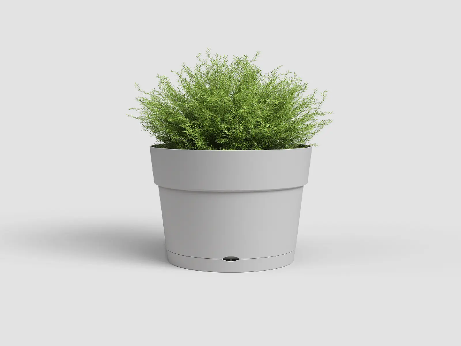 Květináč CAPRI, se zásob. na vodu, 30cm, plast, sv.šedá|LIGHT GREY|Artevasi