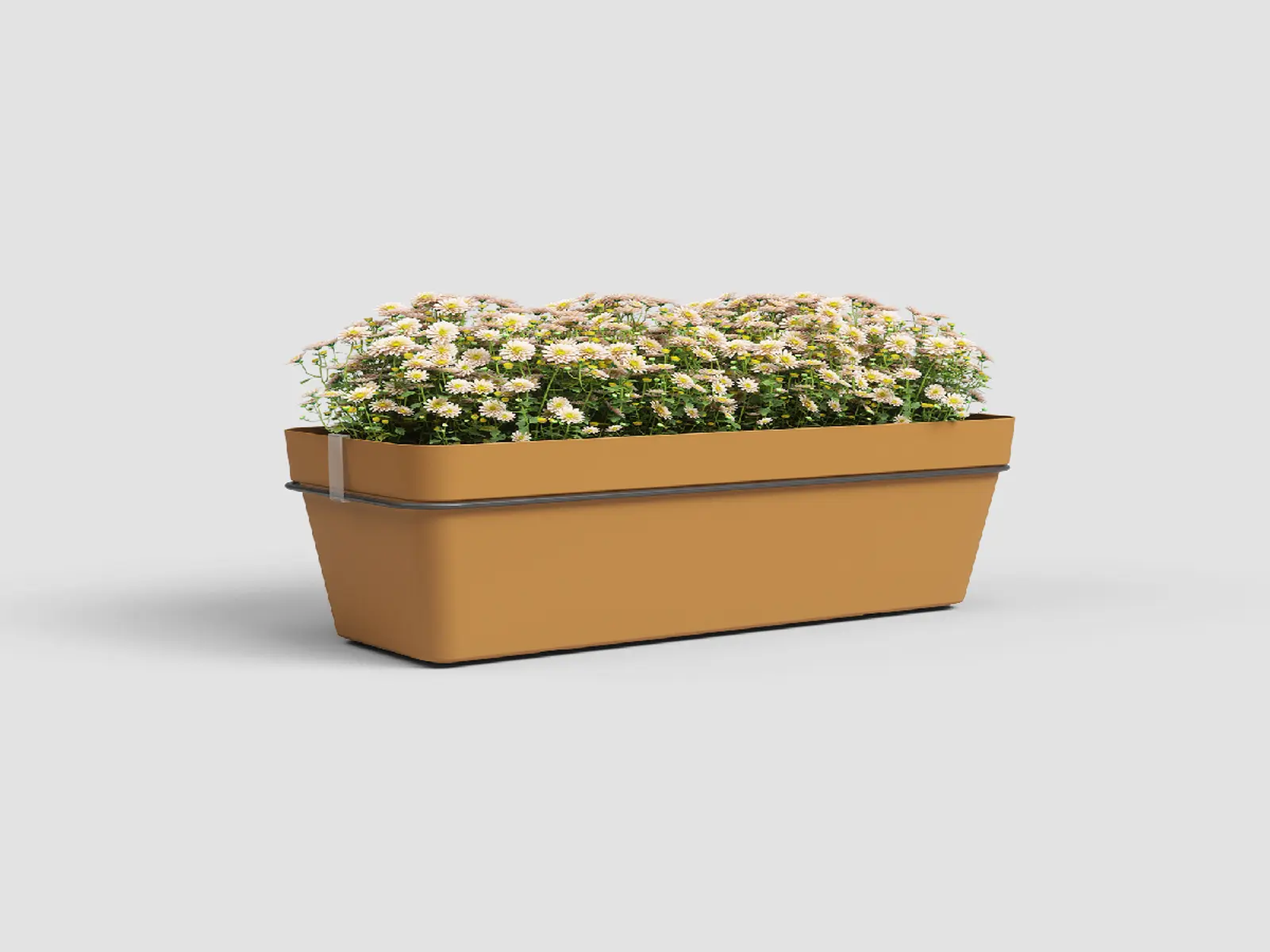 Truhlík CAPRI, závěsný, se zásob. na vodu, 50cm, plast, žlutá|HONEY YELLOW|Artevasi