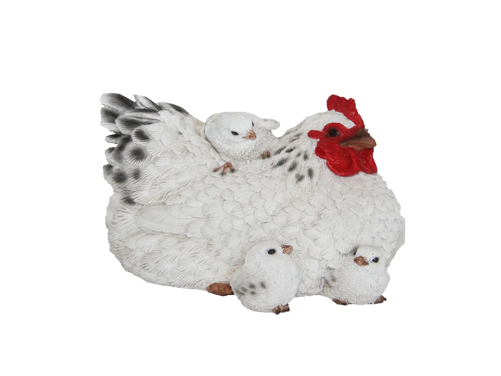 Zvířátka a postavy OUTDOORTRUE TO NATURE Slepice s kuřaty,15cm,hnědá/bílá/černá (balení obsahuje 3 kusy!)|Esschert Design