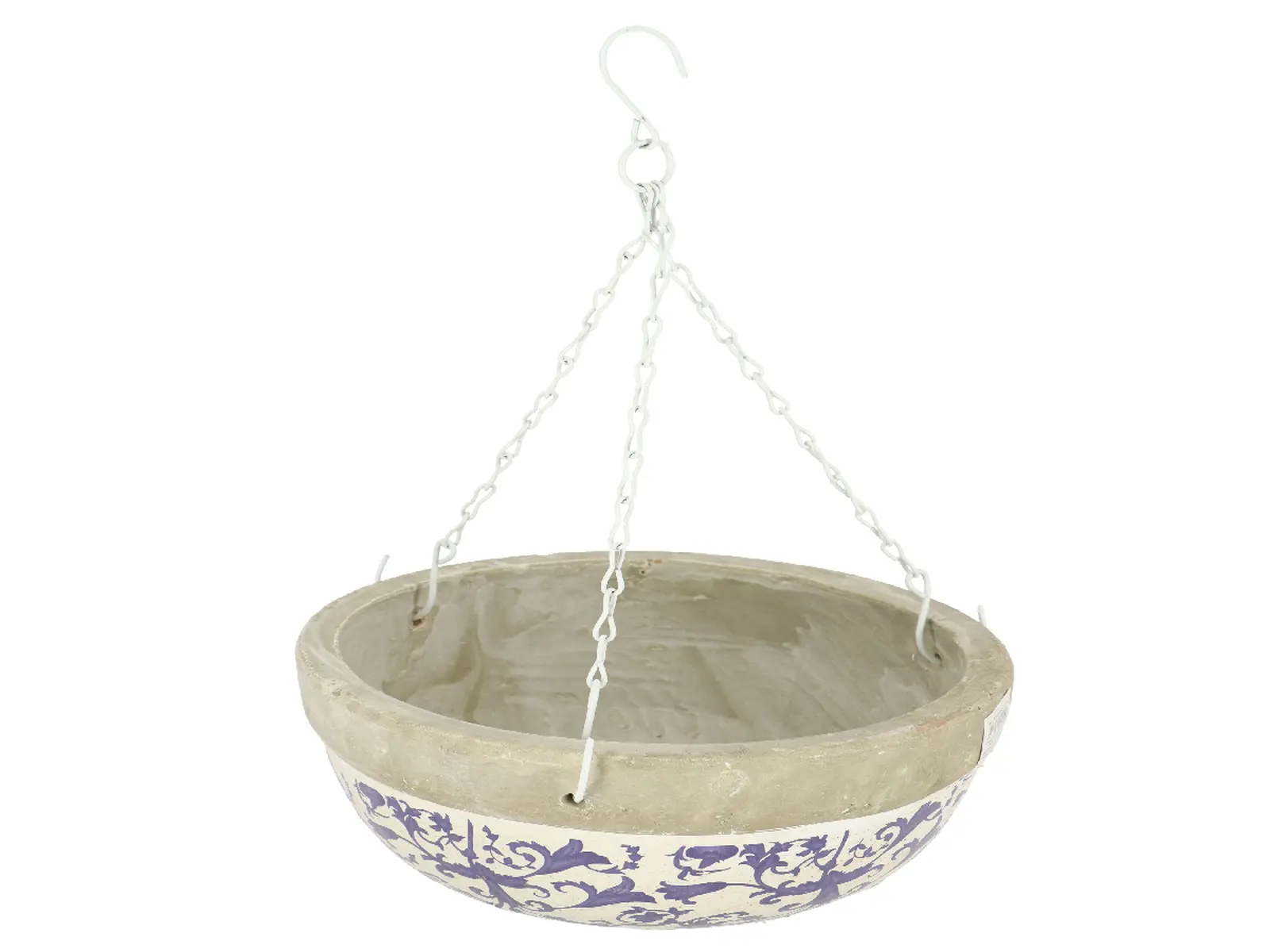 Závěsný koš AGED CERAMIC, modrobílá keramika, 2,4L/25,5cm|Esschert Design