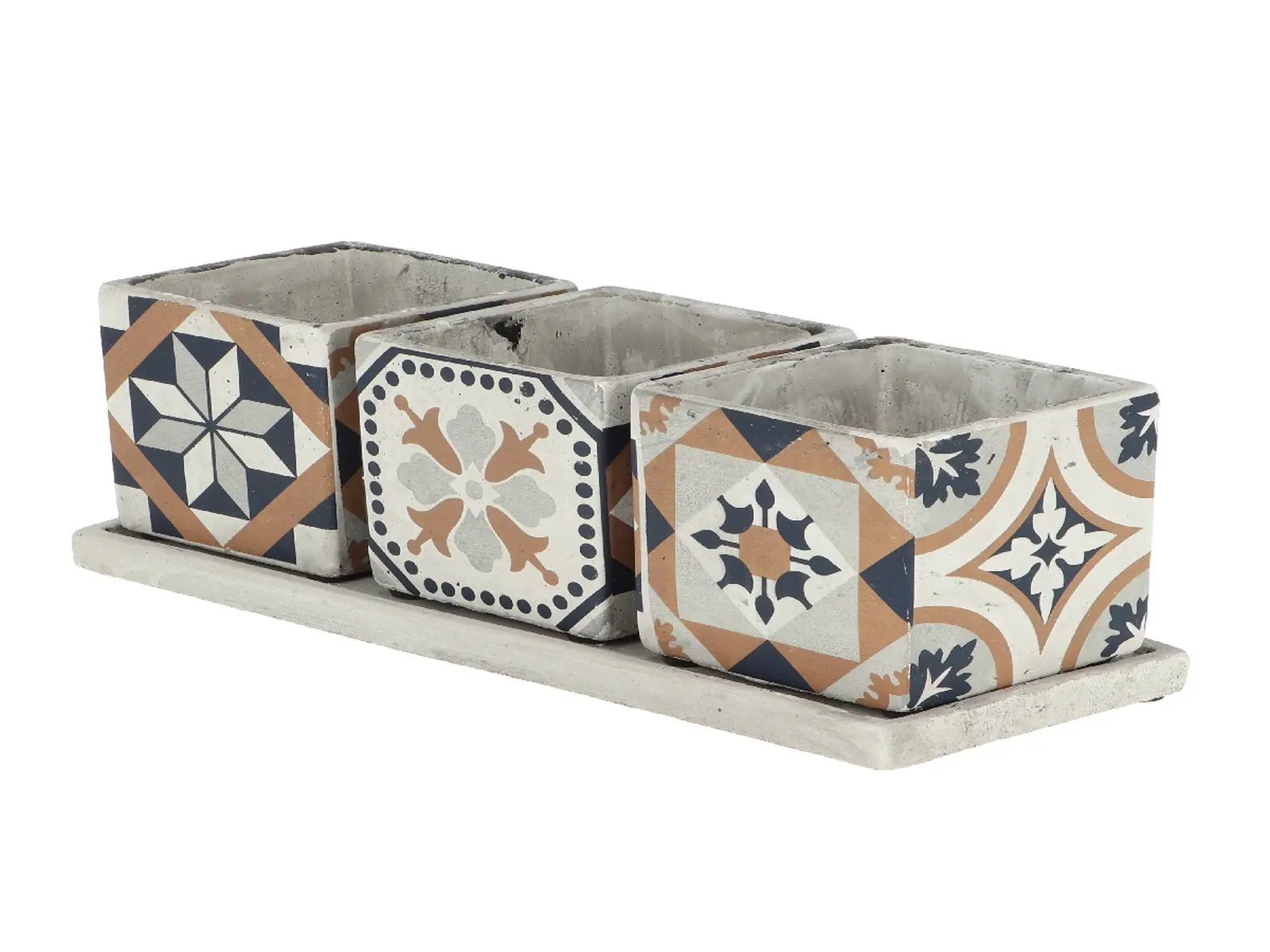 Květináčky s podmiskou Portugal, set|Esschert Design