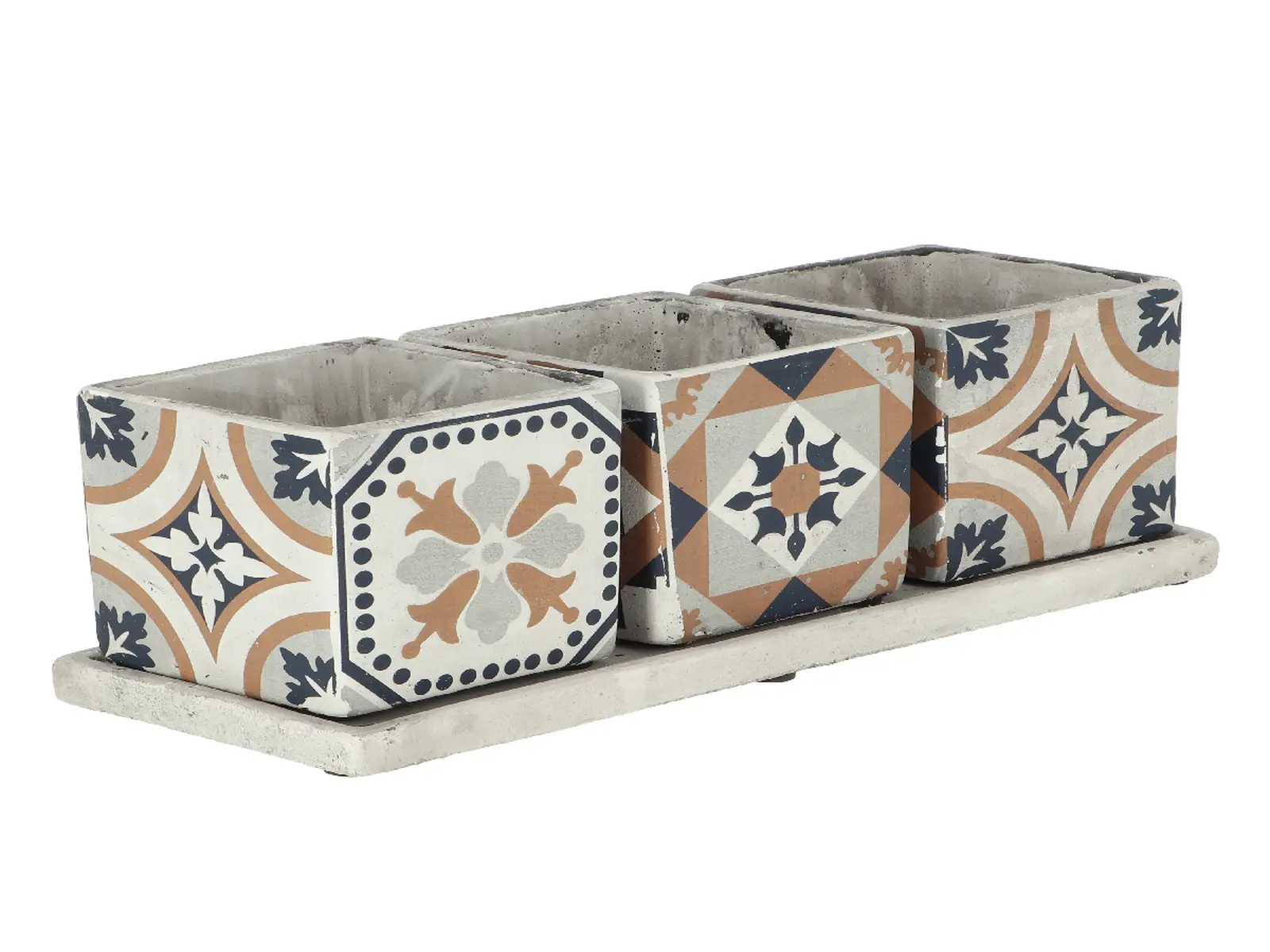 Květináčky s podmiskou Portugal, set|Esschert Design