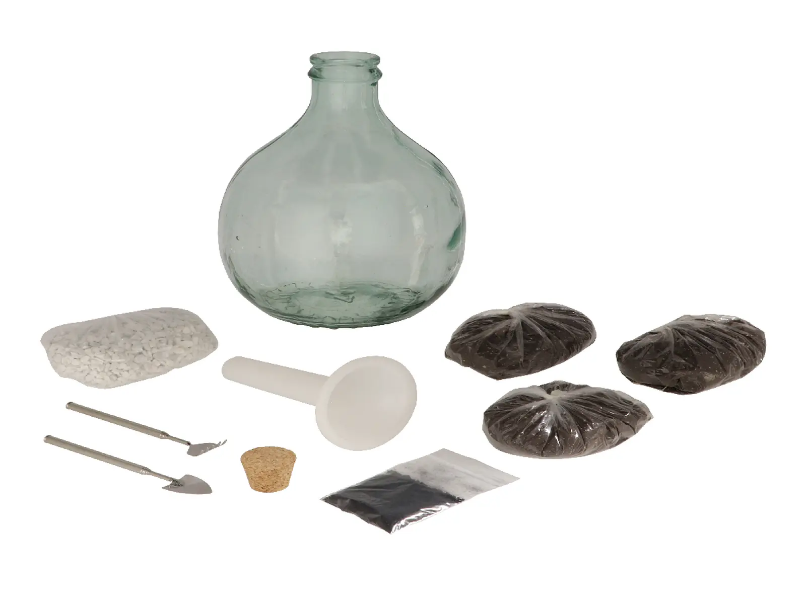 Aerárium 5L, DIY set včetně příslušenství, z recykl. skla, čiré, v dárkovém balení!|Esschert Design