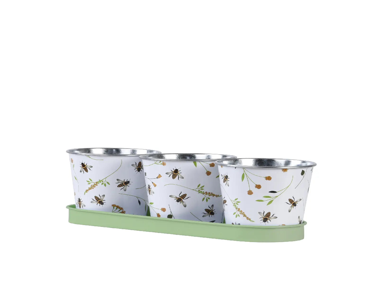 Květináč s podtáckem , potisk BEE|Esschert Design
