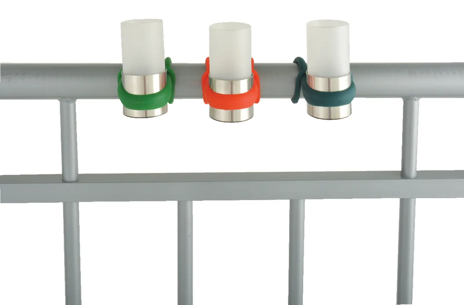 Svícen na zábradlí na čajovku, mat, balení obsahuje 3 kusy! (DOPRODEJ)|Esschert Design