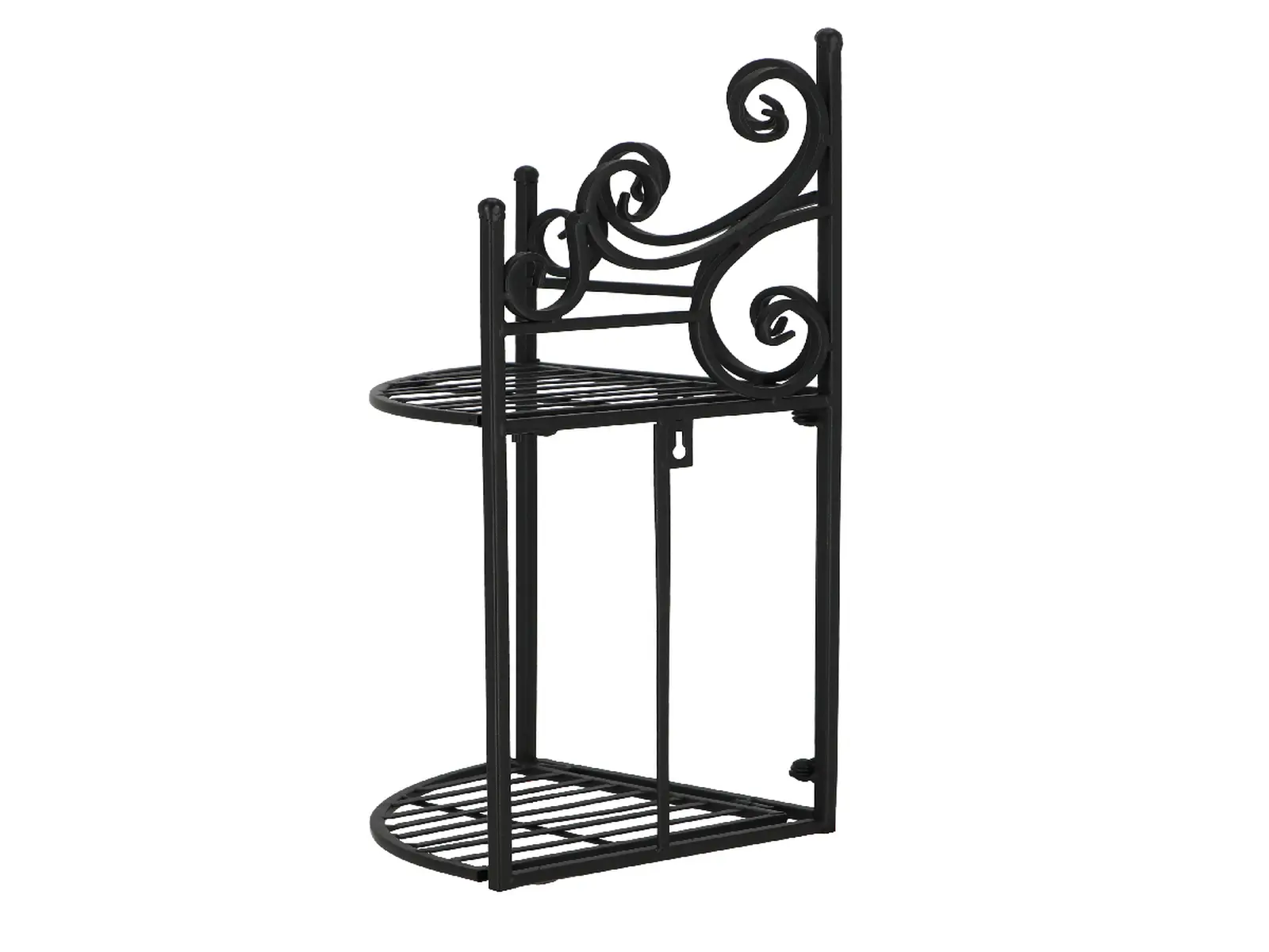Etažér ESSCHERT´S GARDEN rohový skládací, černá, 2 patra, 22x22x47 cm|Esschert Design