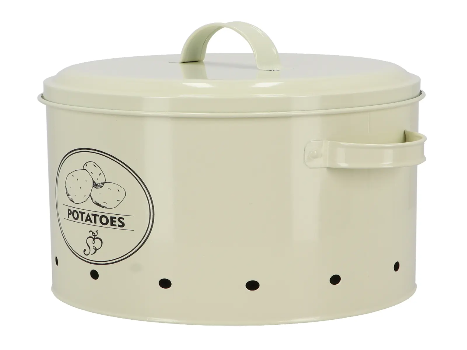 Dóza SECRETS DU POTAGER na BRAMBORY, velikost: 6 L, barva: krémová bílá|Esschert Design