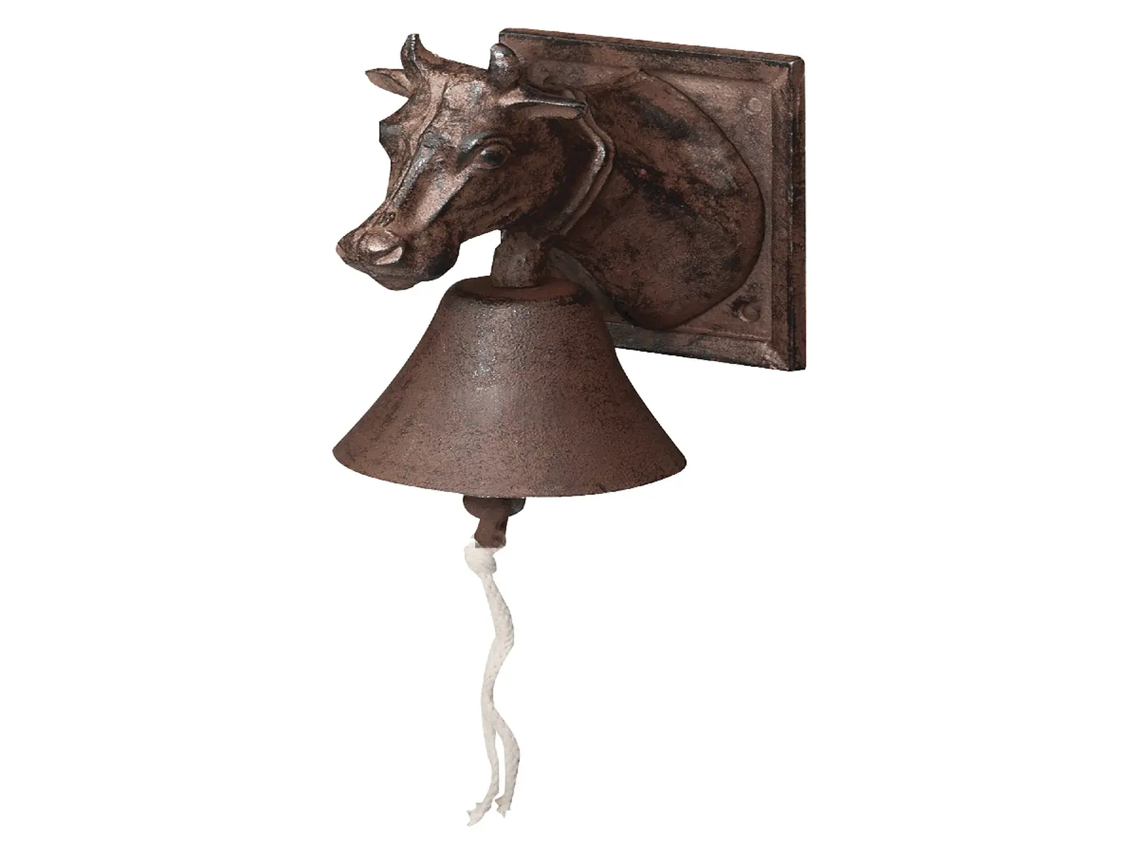 Zvonek s krávou COW BEST FOR BOOTS, litina, 12x16x18cm, hnědá (DOPRODEJ)|Esschert Design