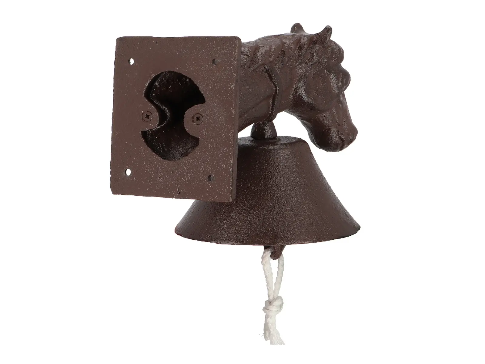 Zvonek s koněm HORSE BEST FOR BOOTS, litina, 12x17x19cm, hnědá|Esschert Design