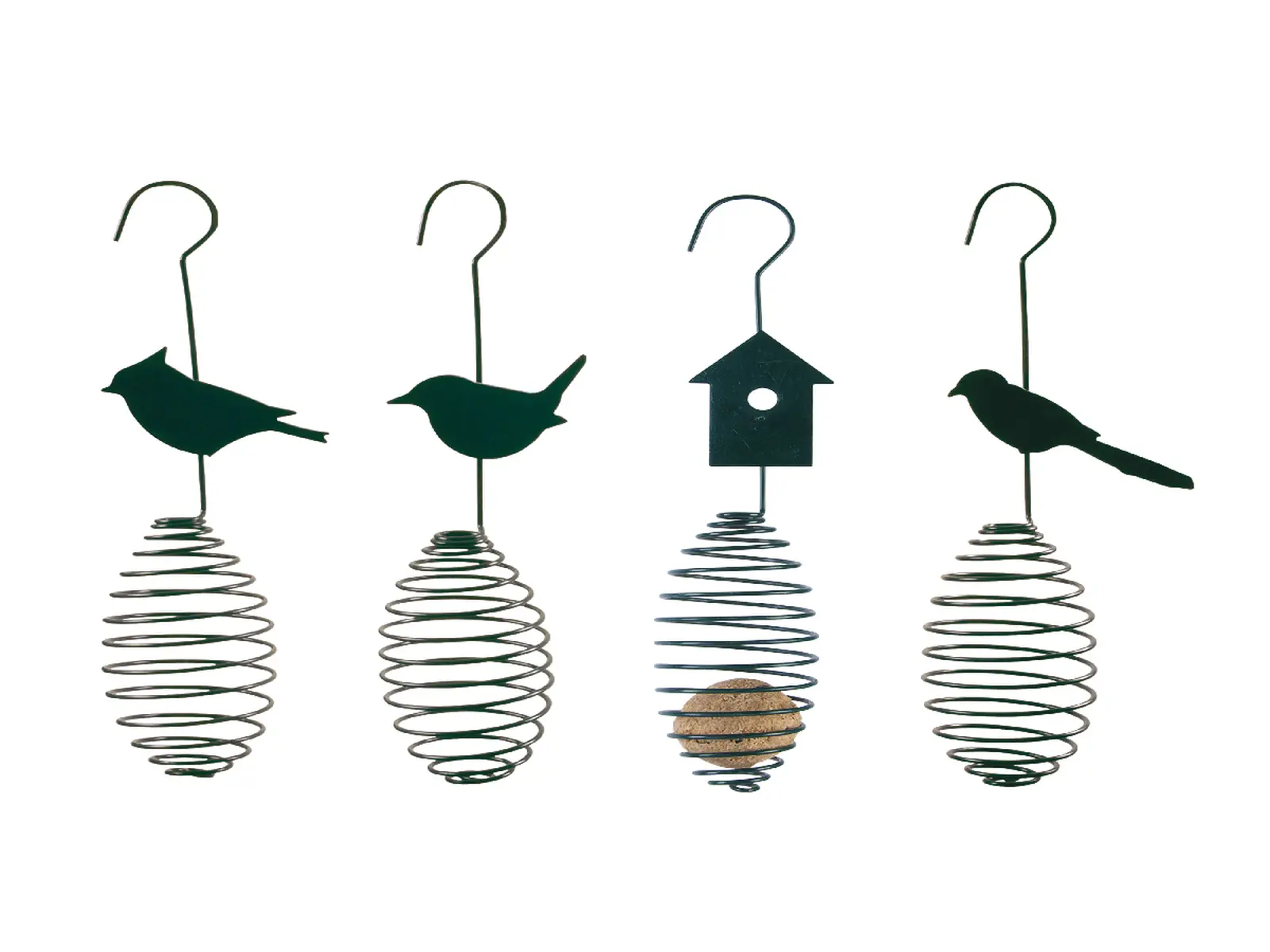 Krmítko BEST FOR BIRDS kovové na lojové koule, 35 cm, balení obsahuje 4 kusy!|Esschert Design