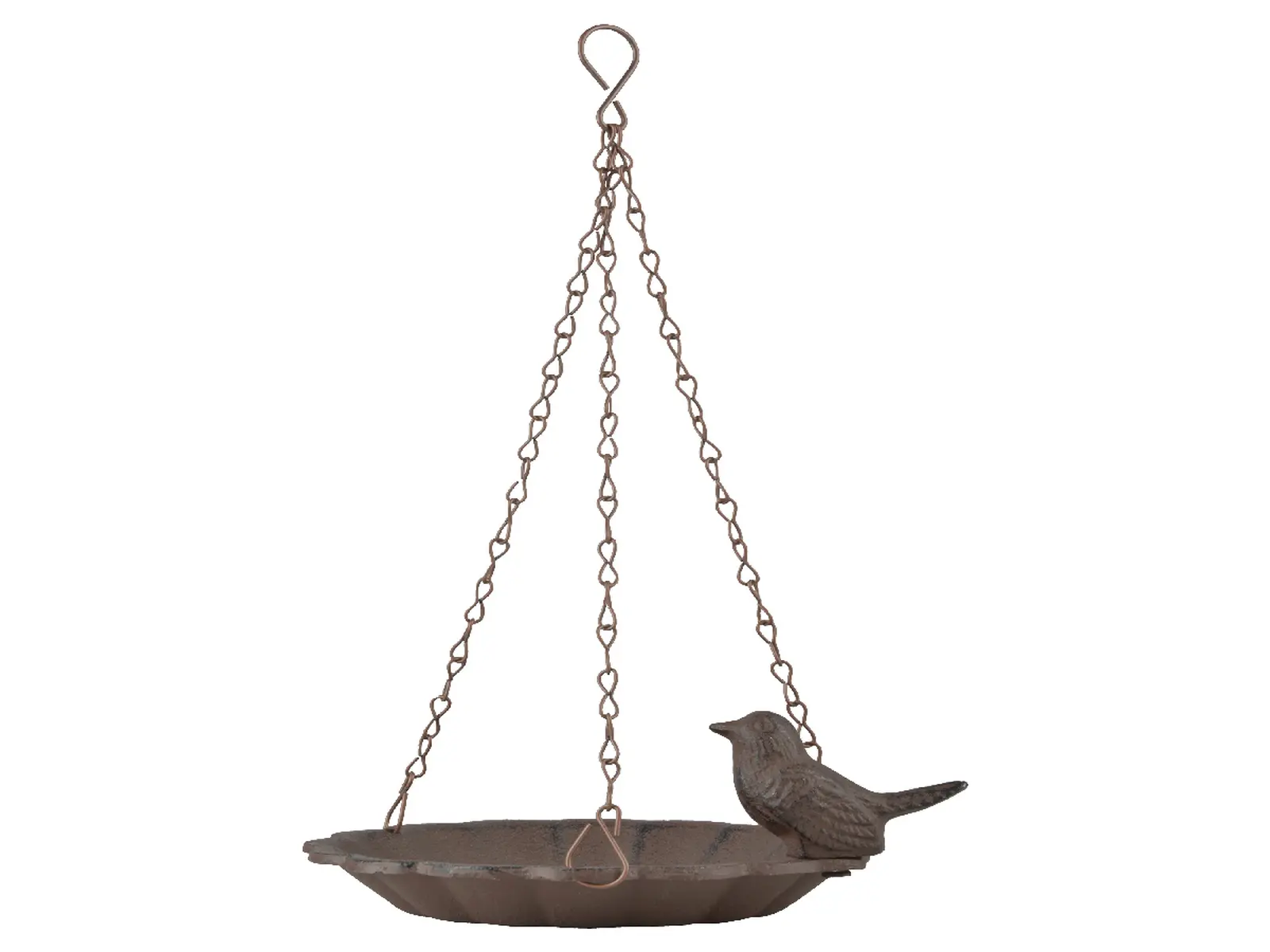 Pítko pro ptáky BEST FOR BIRDS na zavěšení s 1 ptáčkem, litina, hnědá, 16x8 cm|Esschert Design