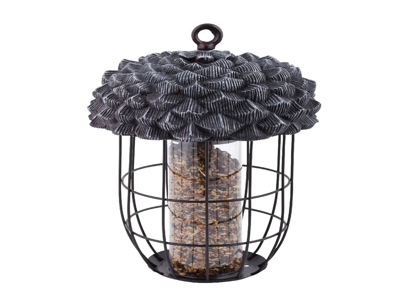 XL Krmítko pro ptáčky ACORN BEST FOR BIRDS žalud, 20x20x29 cm, černá patina|Esschert Design