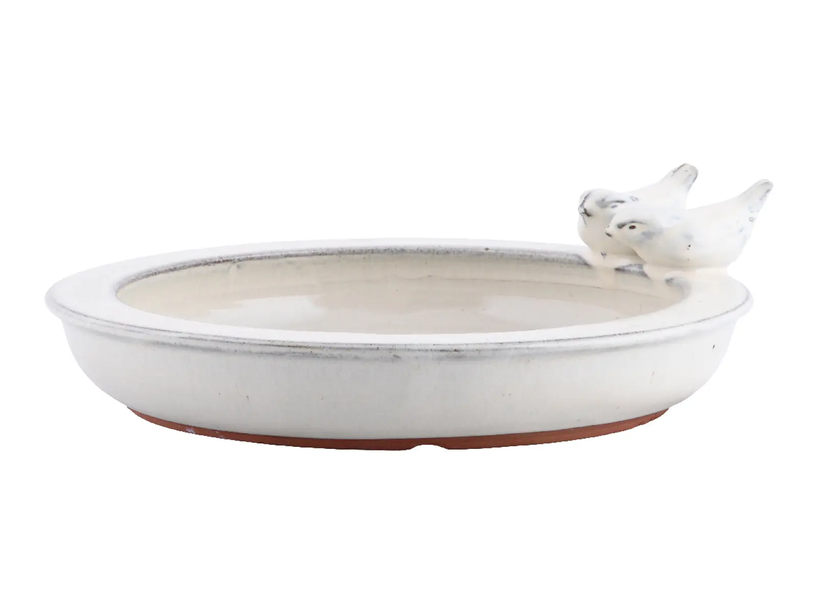 Koupel pro ptáčky ELEGANT, keramická,27x11cm, bílá/zelená/modrá (balení obsahuje 3 kusy!)|Esschert Design