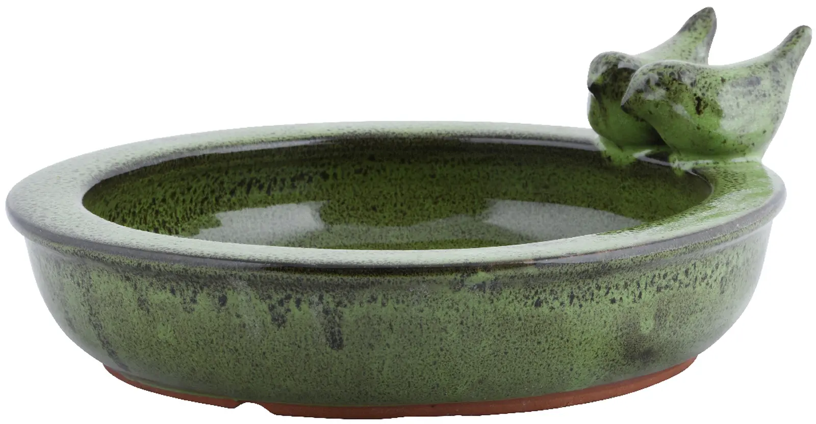 Koupel pro ptáčky ELEGANT, keramická,27x11cm, bílá/zelená/modrá (balení obsahuje 3 kusy!)|Esschert Design