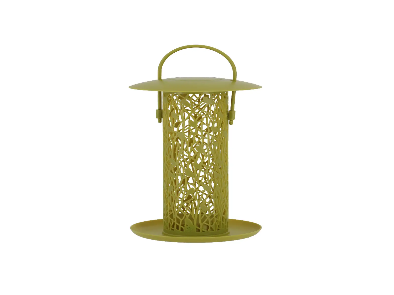 Krmítko pro ptáčky CHIFFCHAFF, závěsné na oříšky, s podnoží, 14x14x27cm, zelená (DOPRODEJ)|Esschert Design
