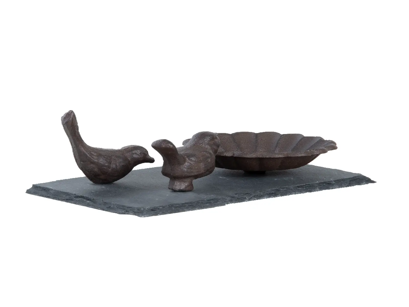 Pítko/koupel pro ptáčky PTÁČEK/MOTÝL, 20x12cm, litina (DOPRODEJ)|Esschert Design