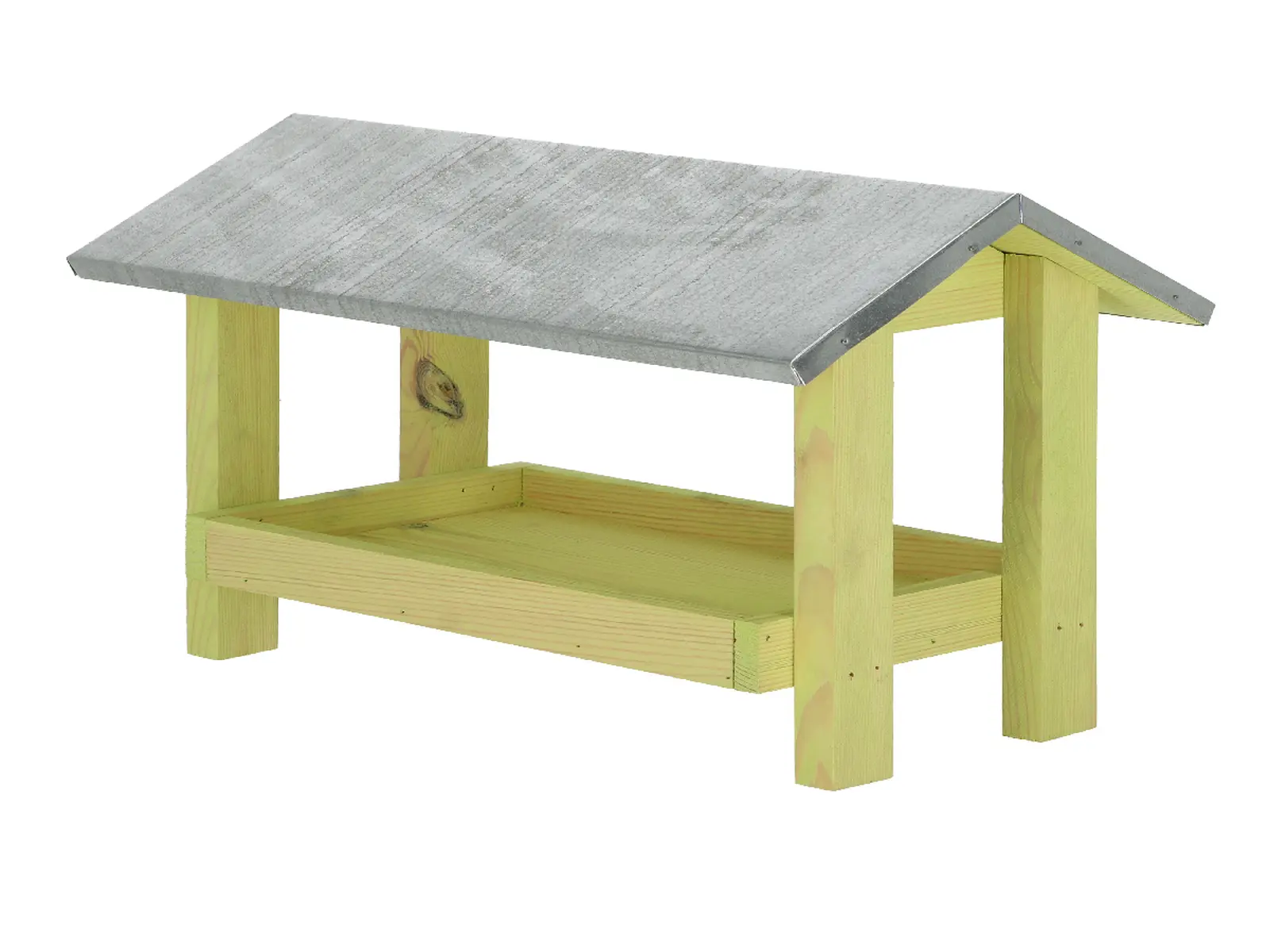 Krmítko|ptačí stůl se stříškou, pozink. střecha, 38x28x26cm|Esschert Design