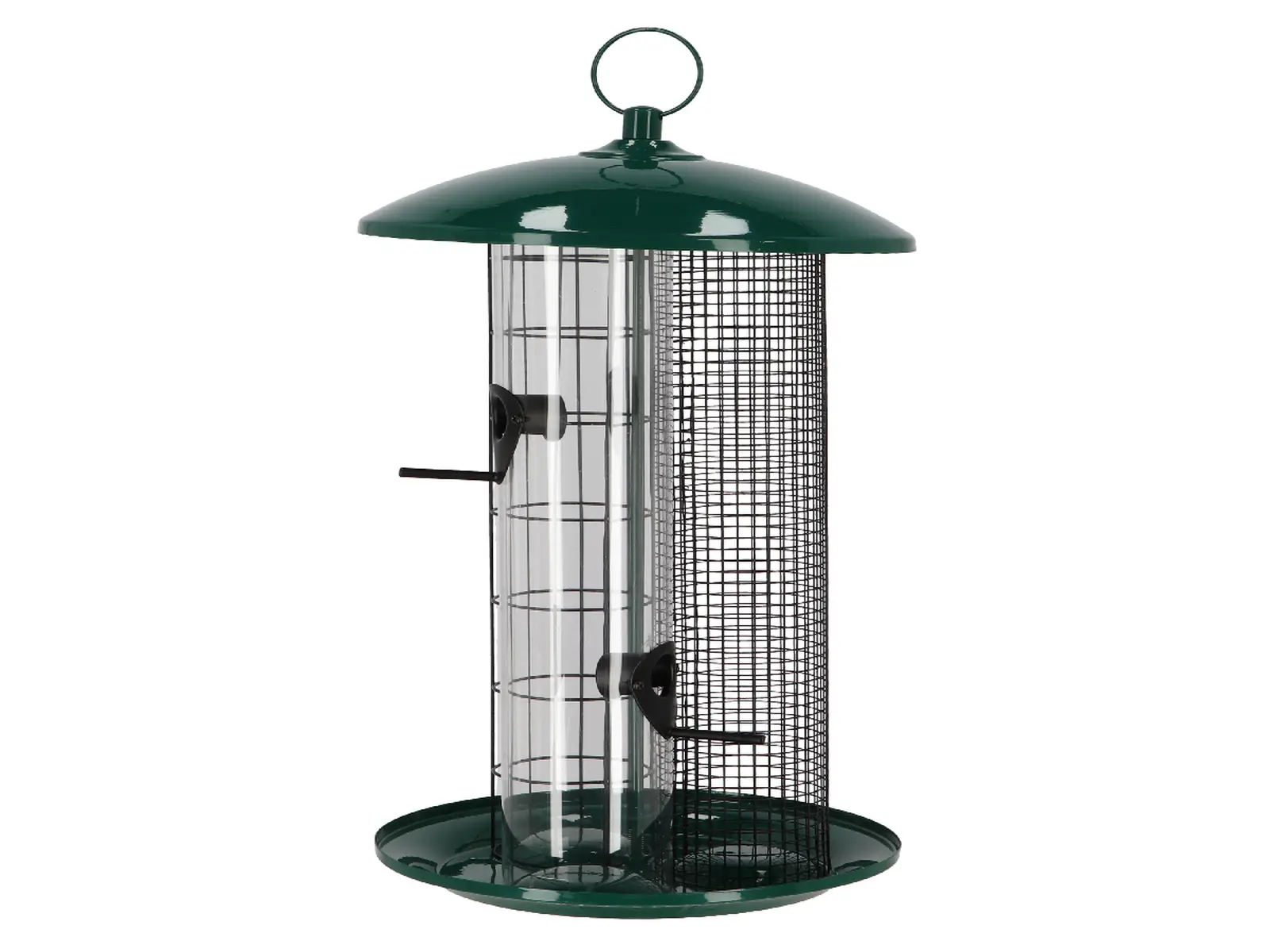 Krmítko KOMBI na semínka/oříšky/loj. koule s dávkovačem XXL, tm. Zel., pr.?x?cm|Esschert Design