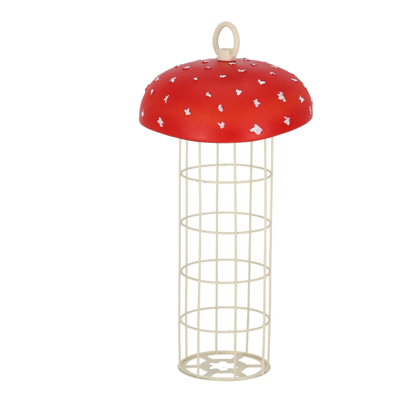 Krmítko pro ptáčky na lojové koule MUCHOMŮRKA, závěsné, 13x13x25cm|Esschert Design