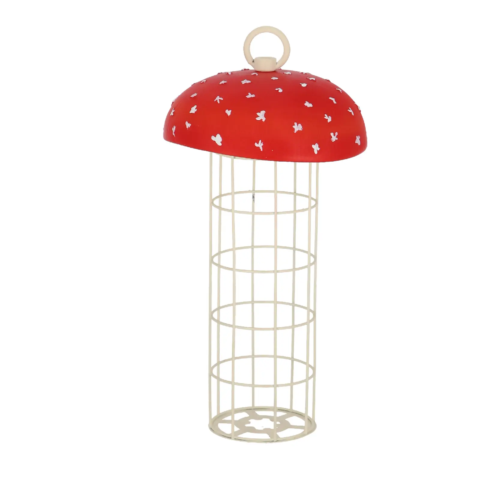 Krmítko pro ptáčky na lojové koule MUCHOMŮRKA, závěsné, 13x13x25cm|Esschert Design