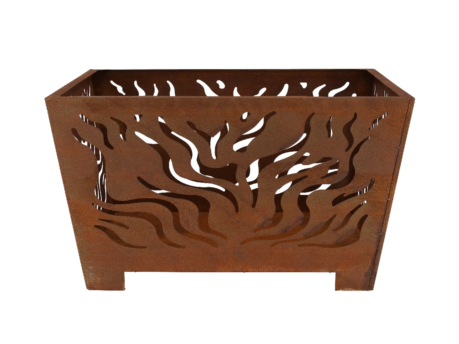 Vyřezávané Ohniště FANCY FLAMES plamen, hnědá, 60 x 60 x 45 cm|Esschert Design