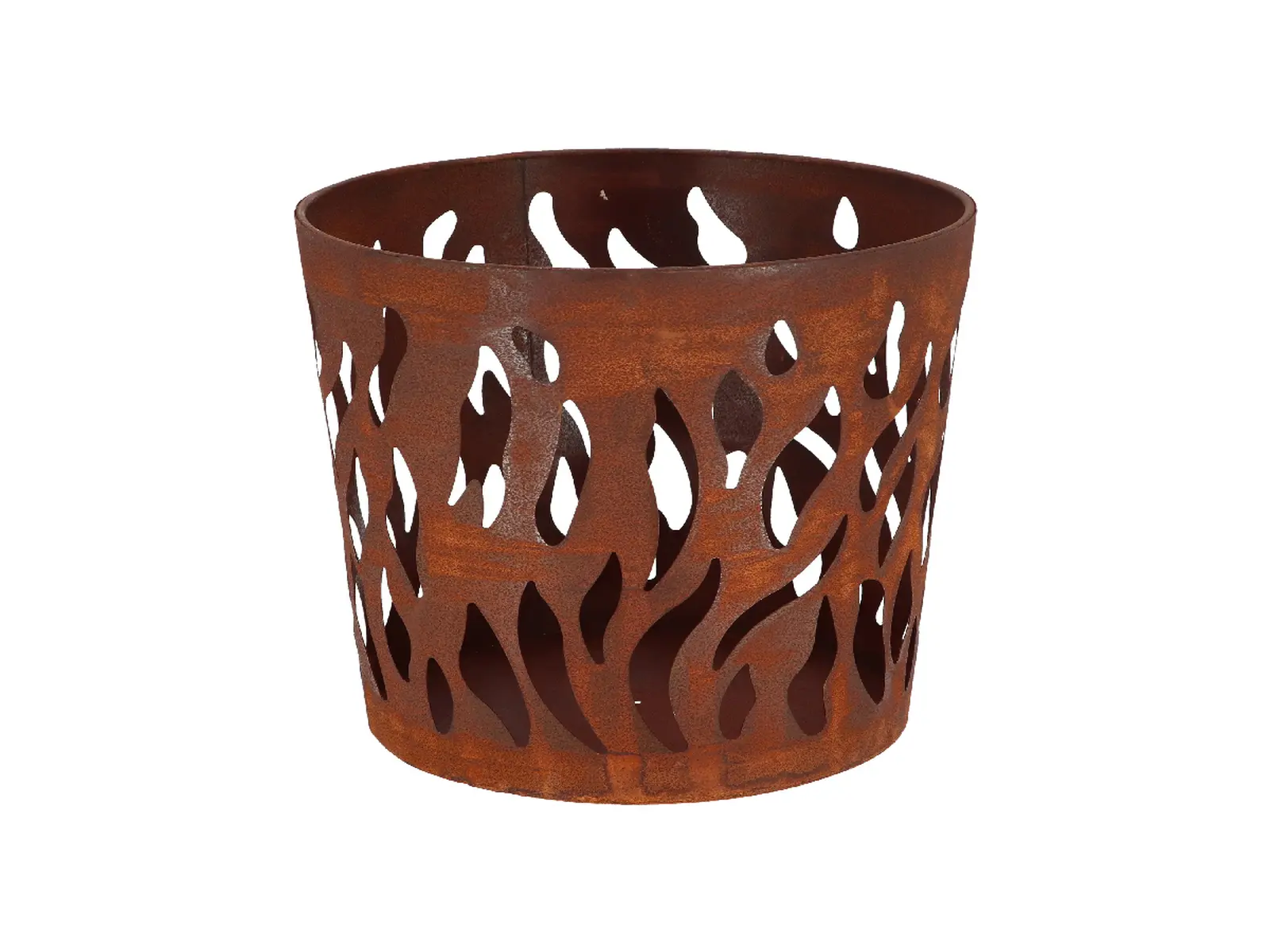 Vyřezávané Ohniště FANCY FLAMES plamen, hnědá, kulaté, 32 x 32 x 35 cm|Esschert Design