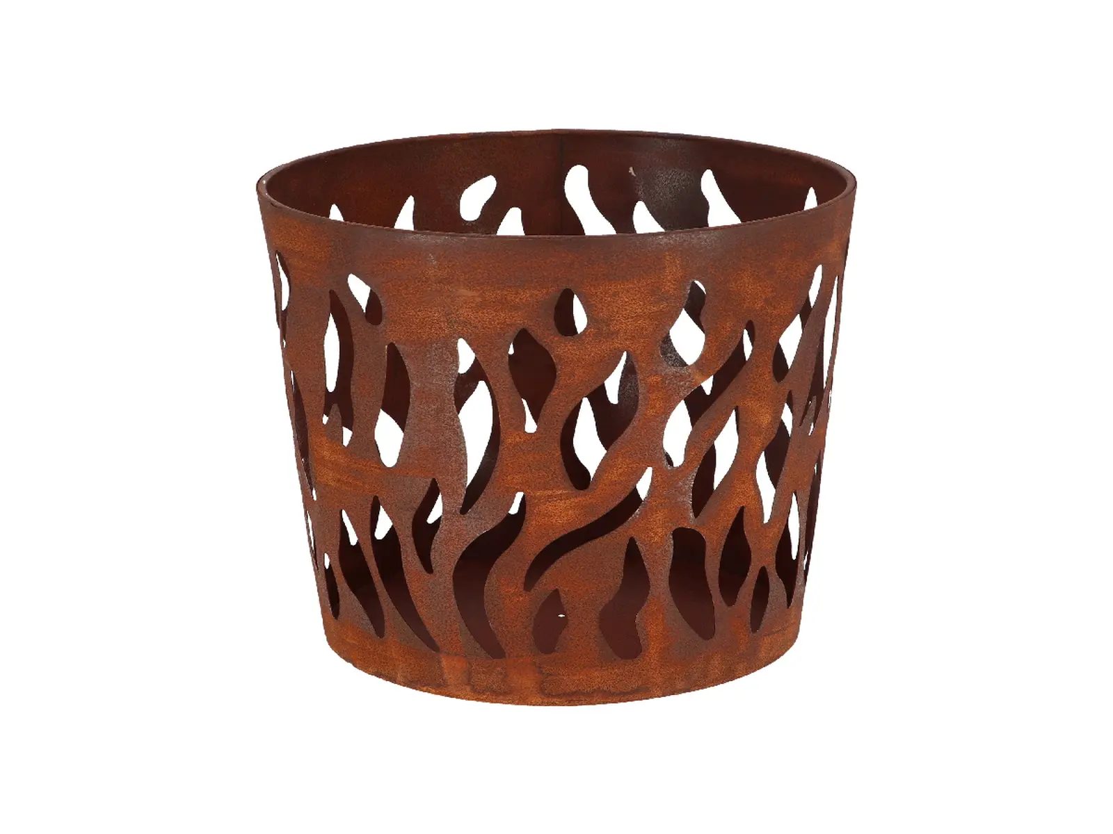 Vyřezávané Ohniště FANCY FLAMES plamen, hnědá, kulaté, 32 x 32 x 35 cm|Esschert Design