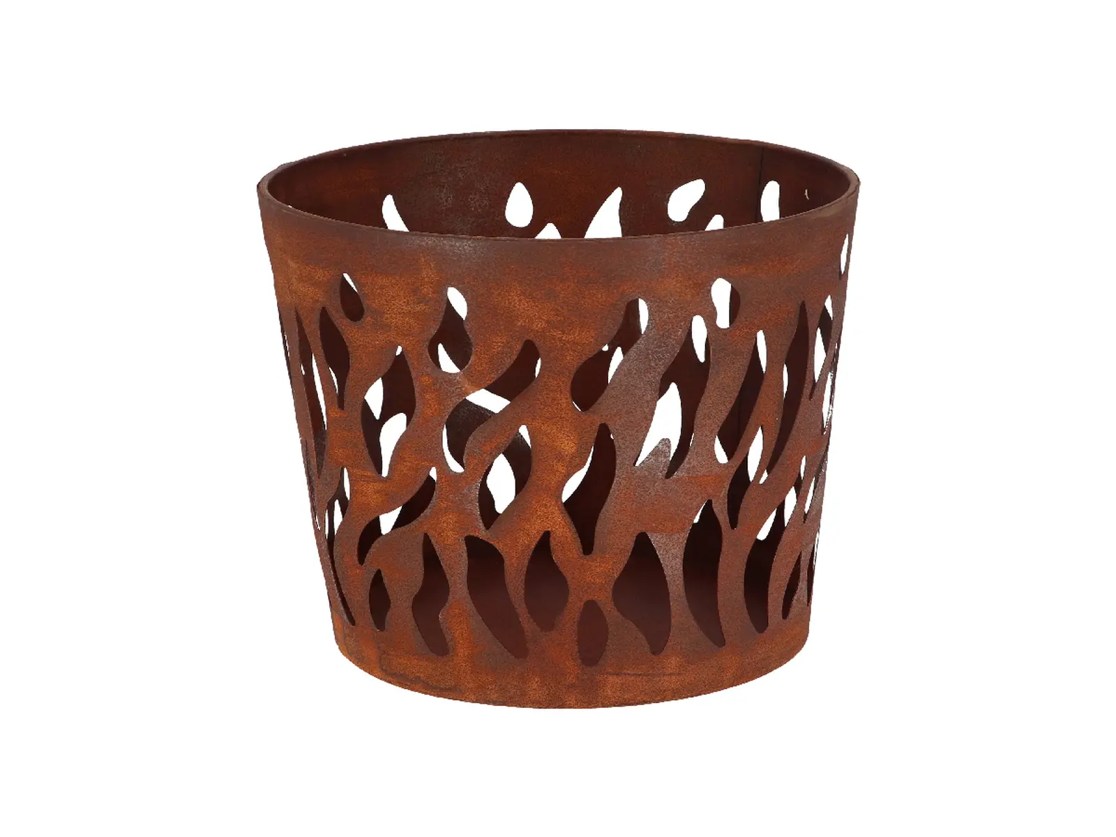 Vyřezávané Ohniště FANCY FLAMES plamen, hnědá, kulaté, 32 x 32 x 35 cm|Esschert Design