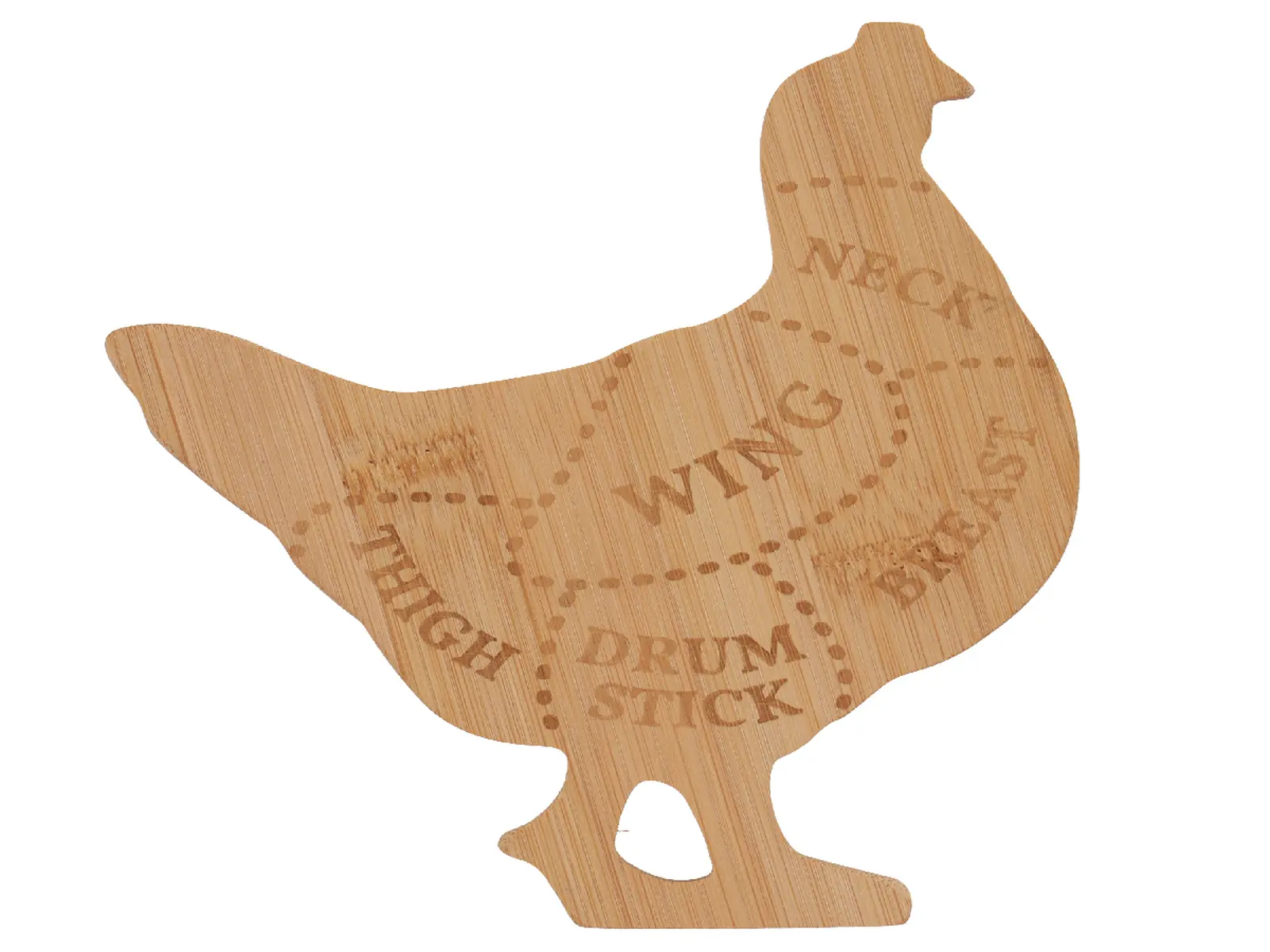 Prkénko CHICKEN CUTTTING, přírodní, 15x19cm|Esschert Design