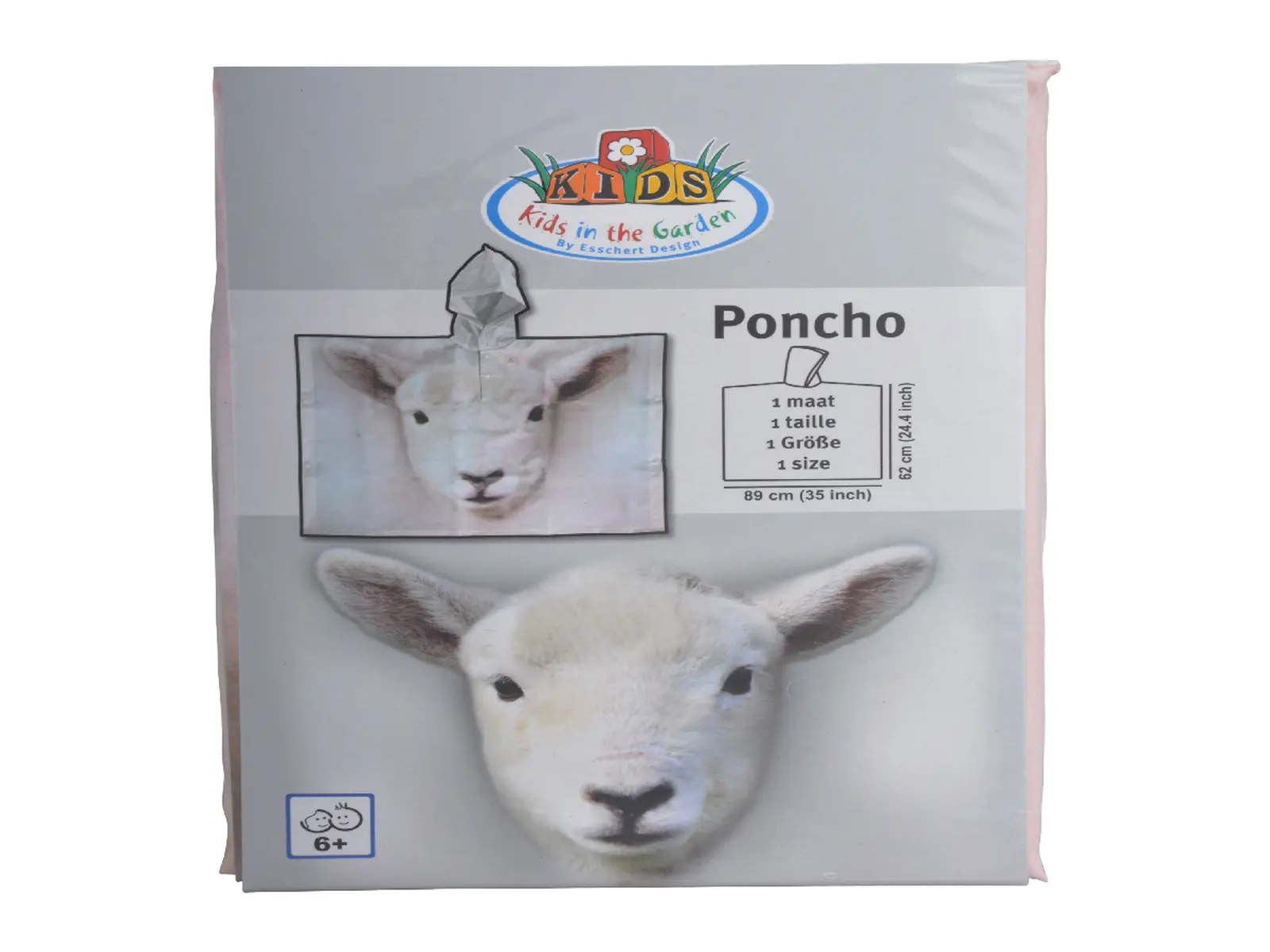 Pončo dětské FARM, prasátko/ovečka/kravička, 1 velikost, barevné, (DOPRODEJ) (balení obsahuje 3 kusy!)|Esschert Design