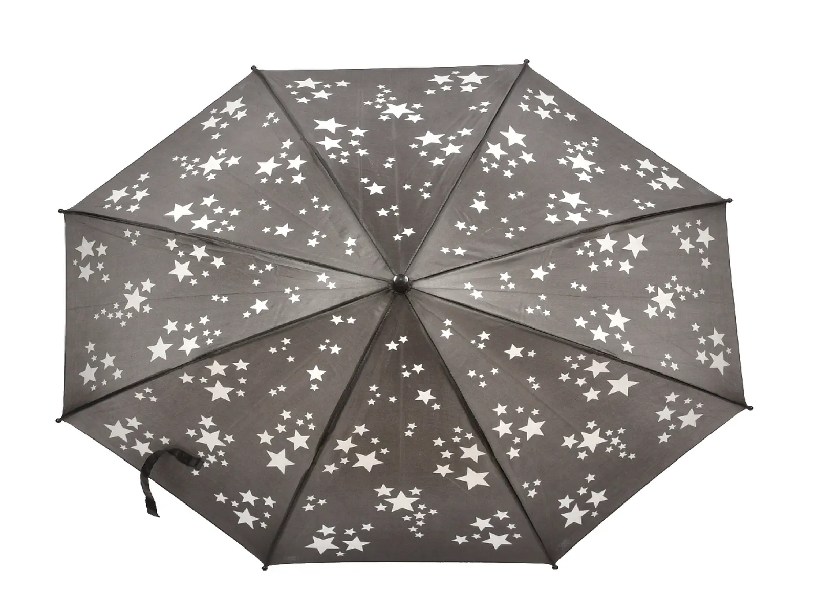 Deštník dětský LITTLE STAR s reflexními hvězdičkami, 88x71cm, černá/reflex bílá|Esschert Design